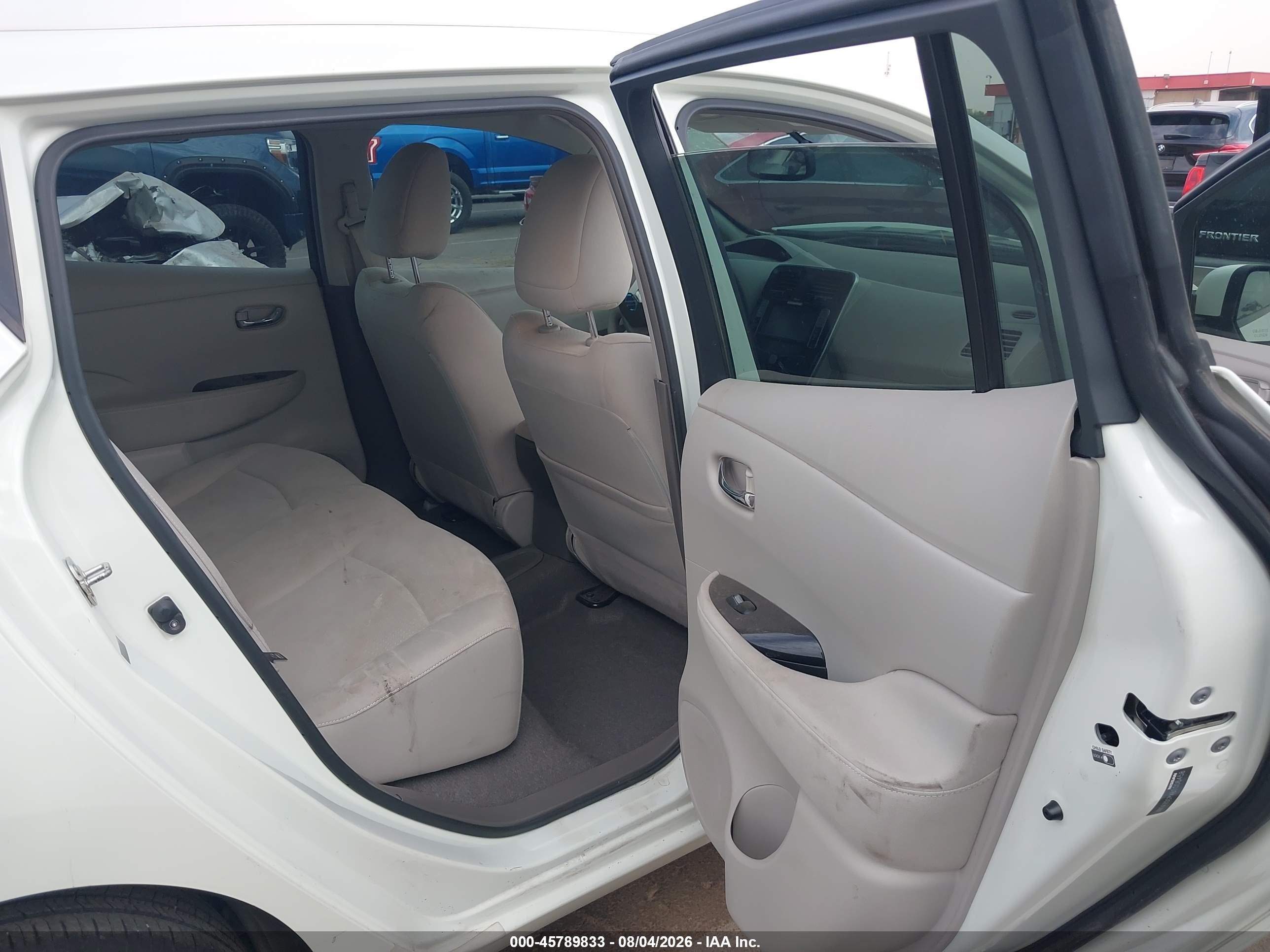 2011 Nissan Leaf Sl White vin: JN1AZ0CPXBT006458