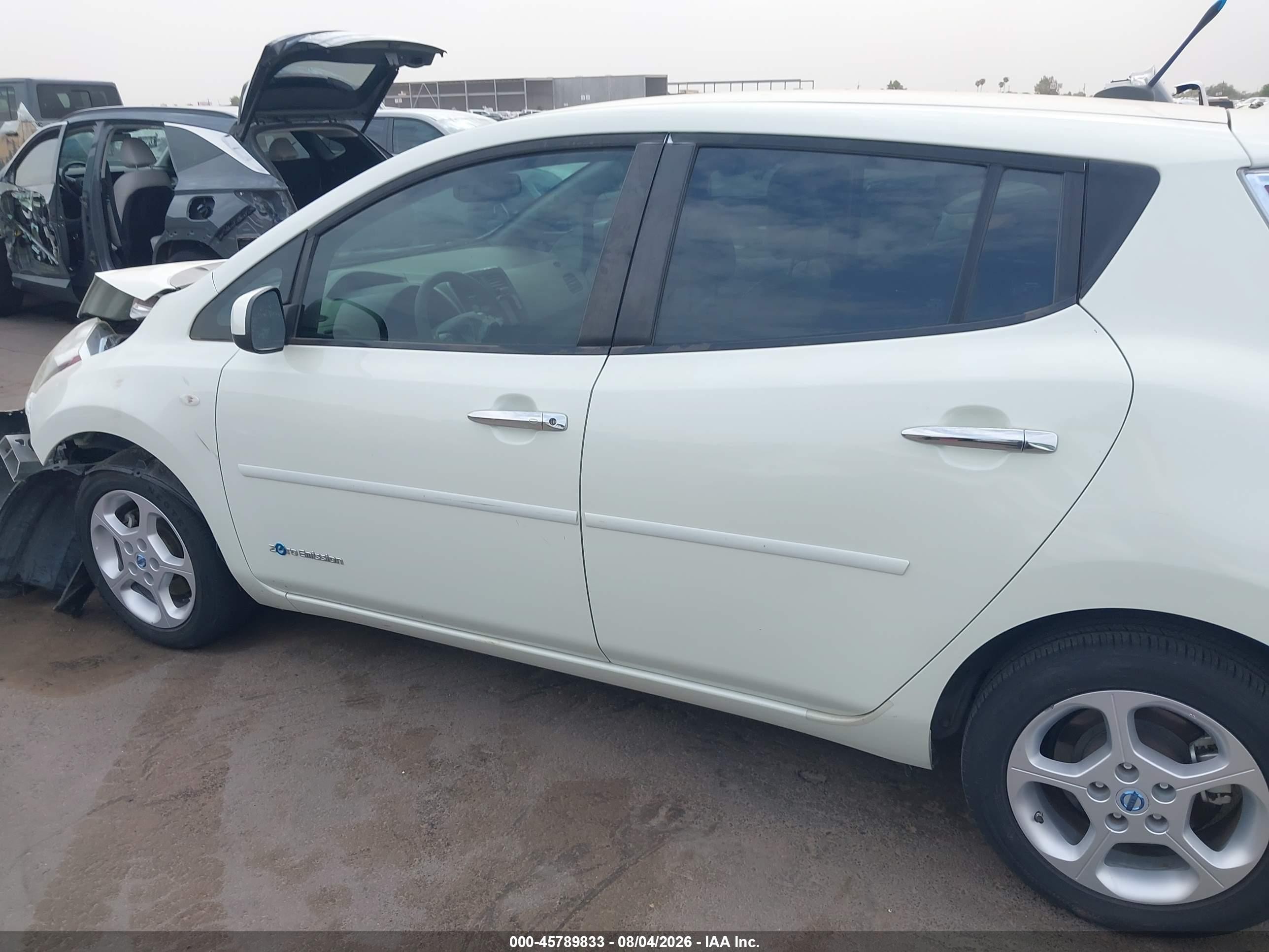 2011 Nissan Leaf Sl White vin: JN1AZ0CPXBT006458