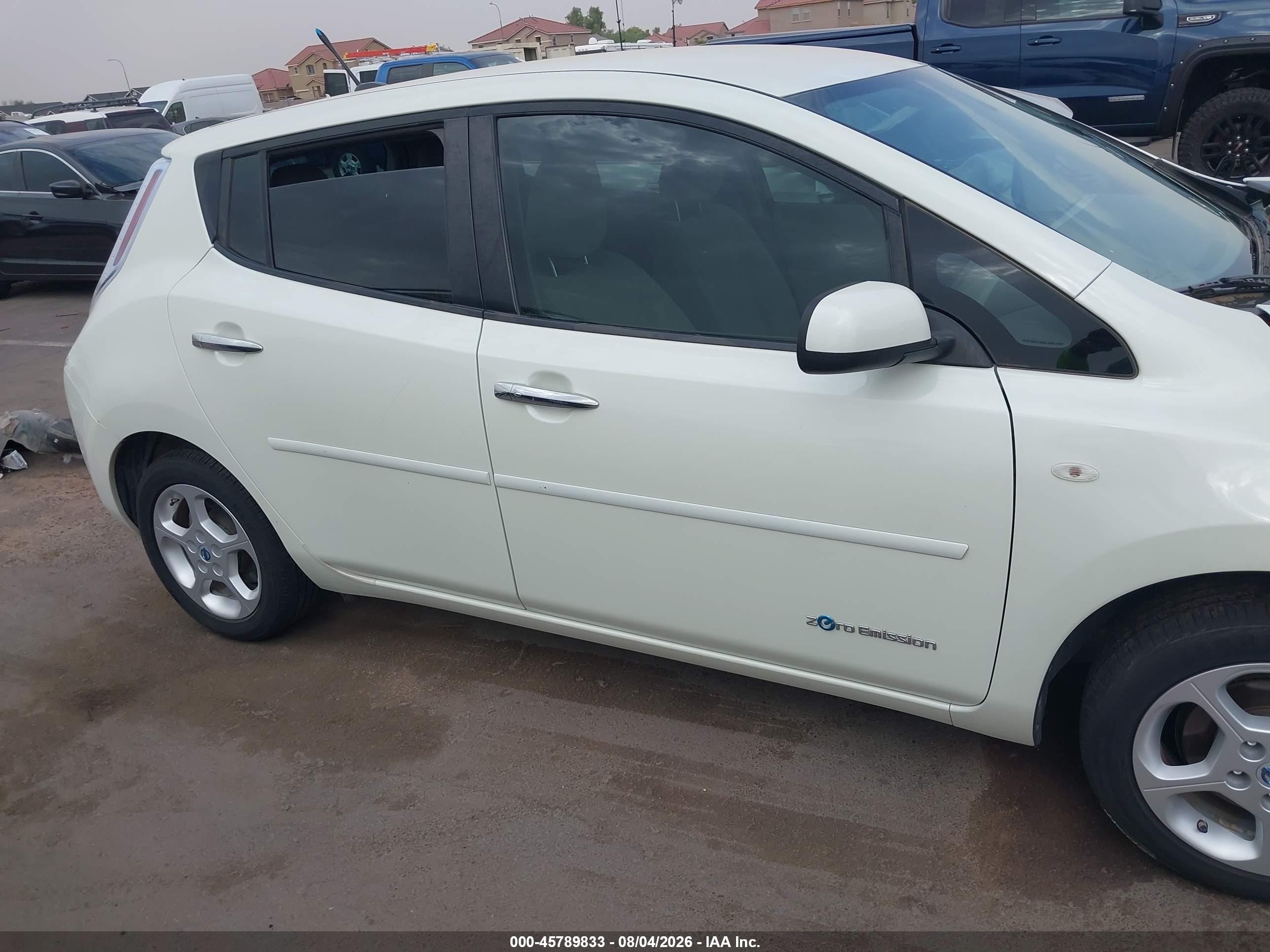 2011 Nissan Leaf Sl White vin: JN1AZ0CPXBT006458