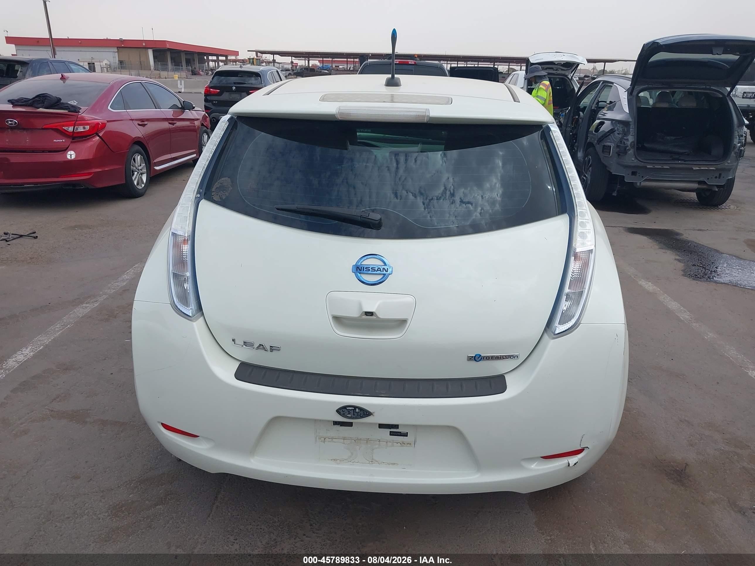 2011 Nissan Leaf Sl White vin: JN1AZ0CPXBT006458