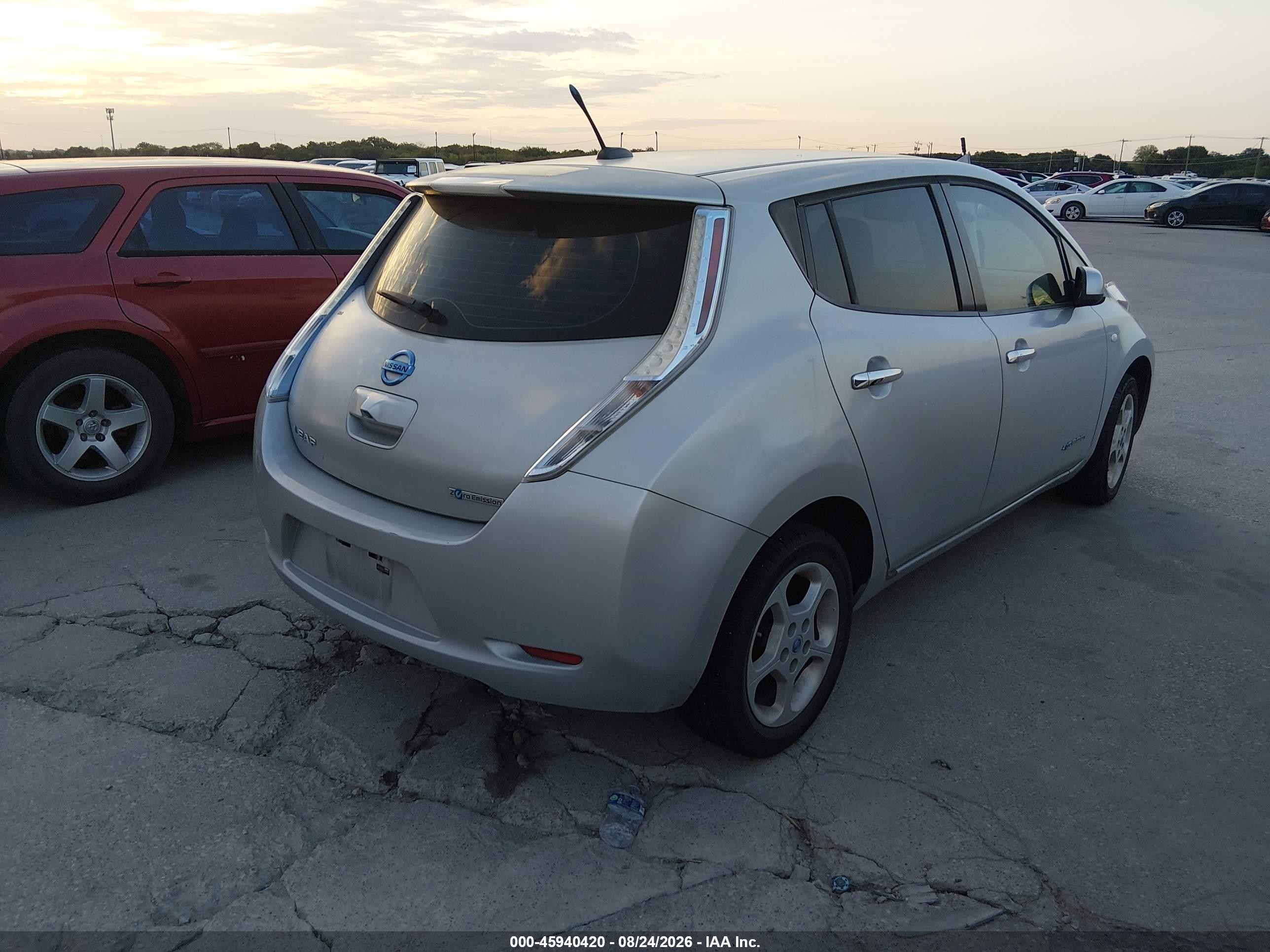 2011 Nissan Leaf Sl Silver vin: JN1AZ0CPXBT009294