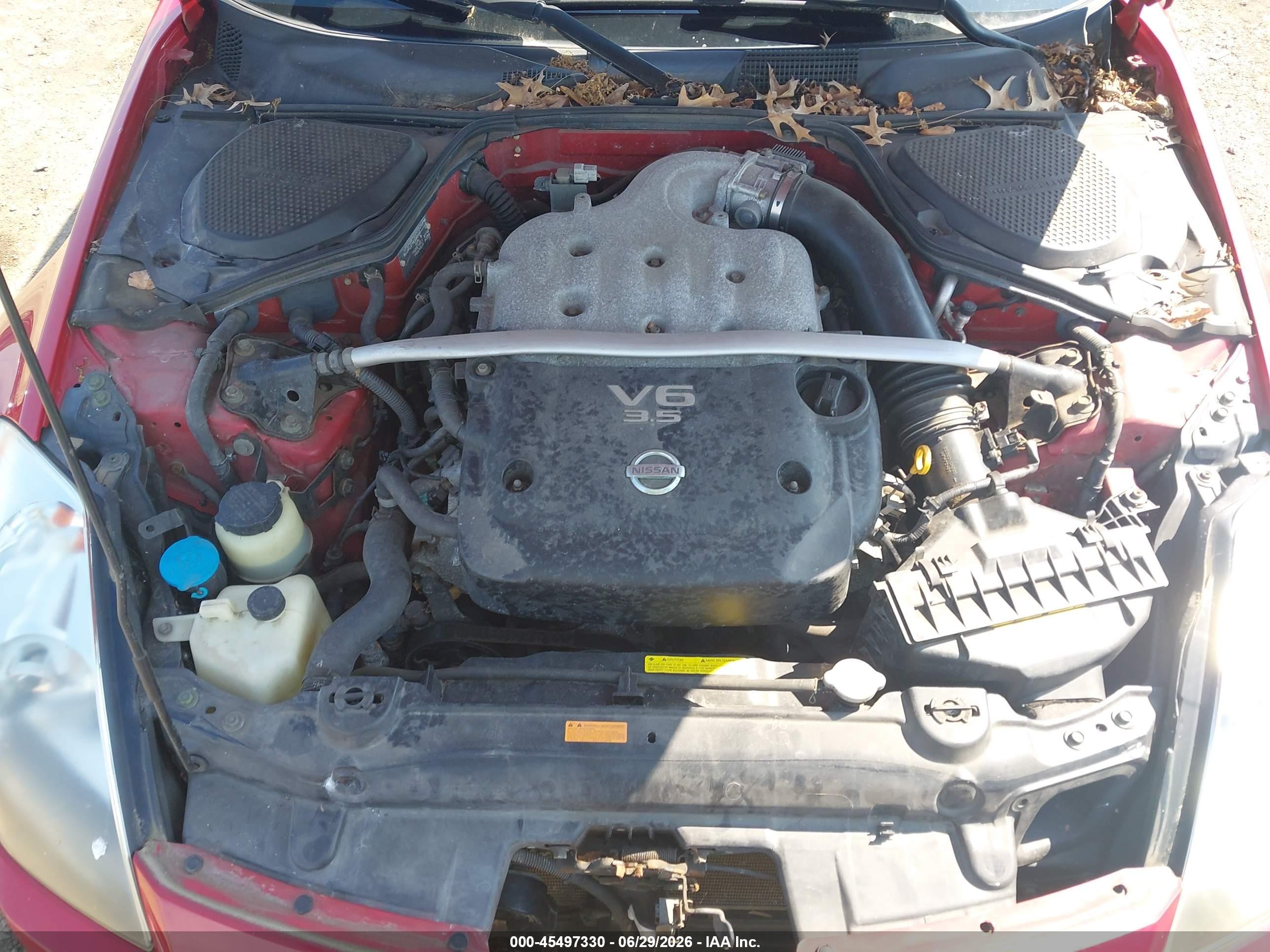 2004 Nissan 350z Enthusiast Red vin: JN1AZ34D04M104398