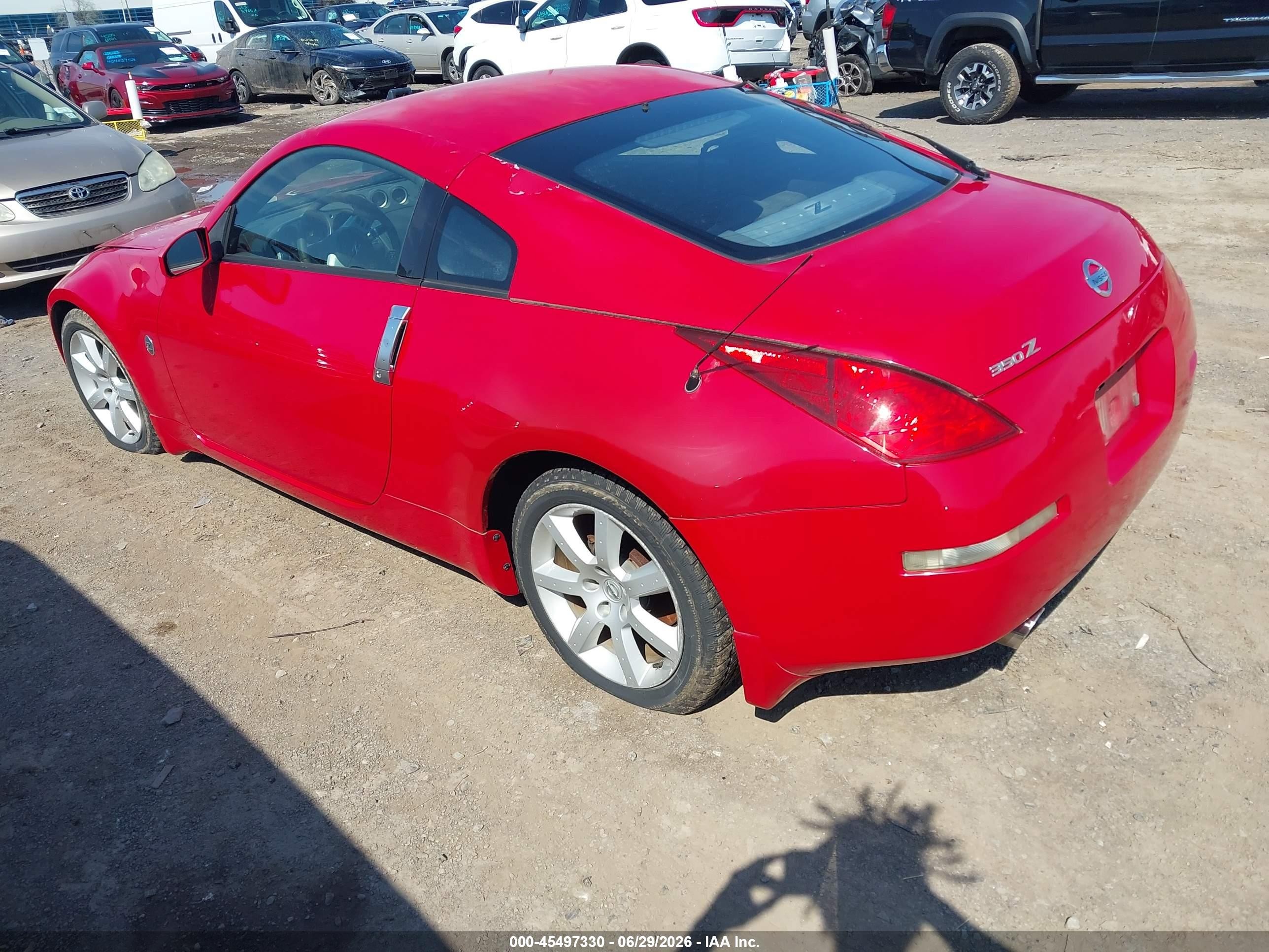 2004 Nissan 350z Enthusiast Red vin: JN1AZ34D04M104398