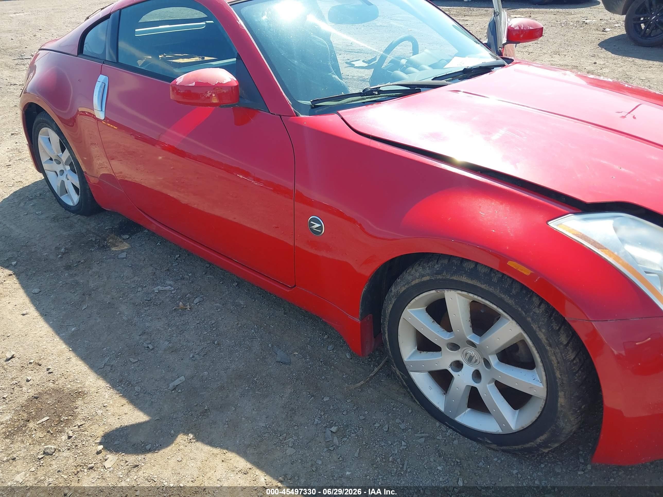 2004 Nissan 350z Enthusiast Red vin: JN1AZ34D04M104398