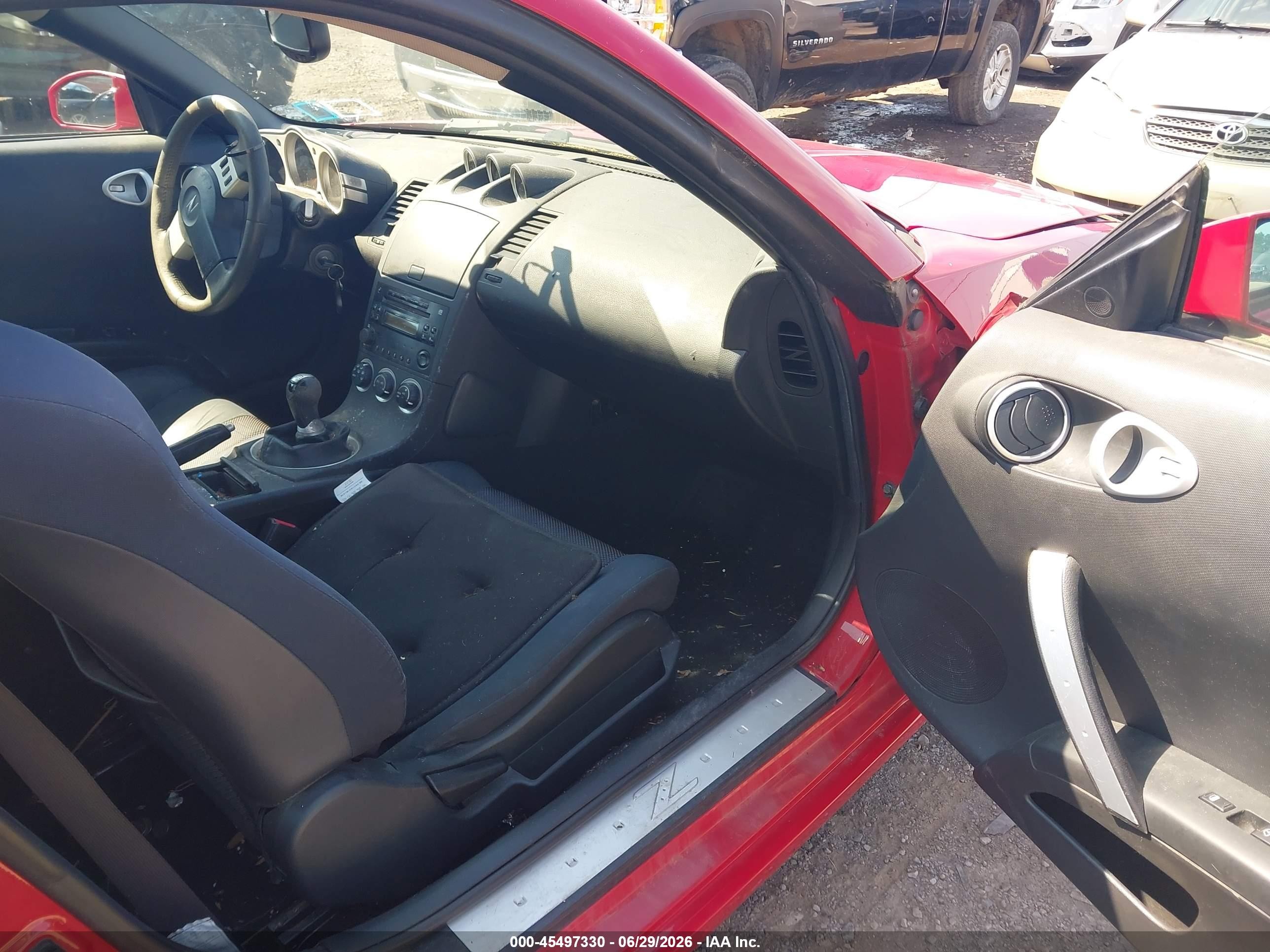 2004 Nissan 350z Enthusiast Red vin: JN1AZ34D04M104398