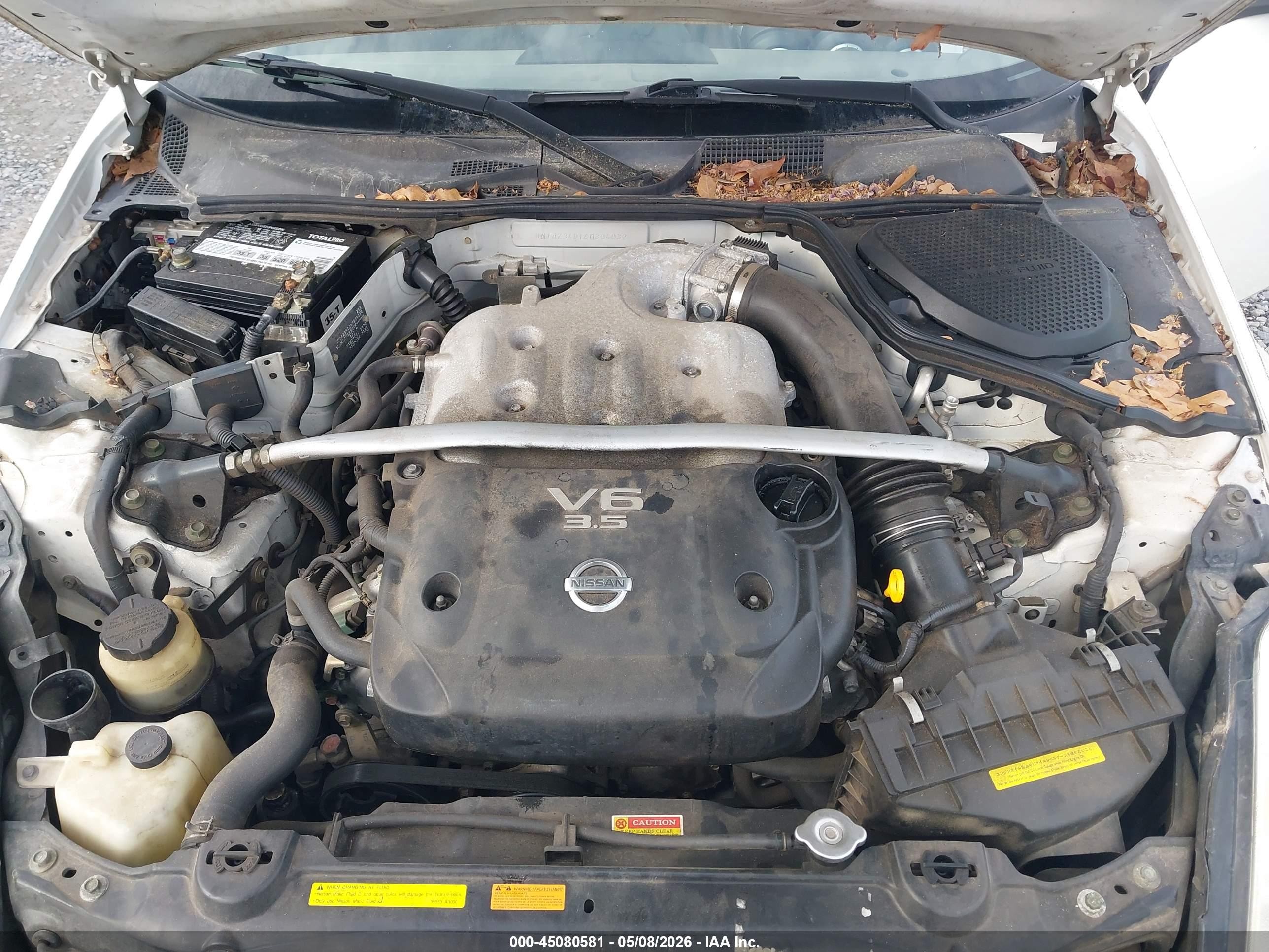 2006 Nissan 350z Touring Белый vin: JN1AZ34D16M304032