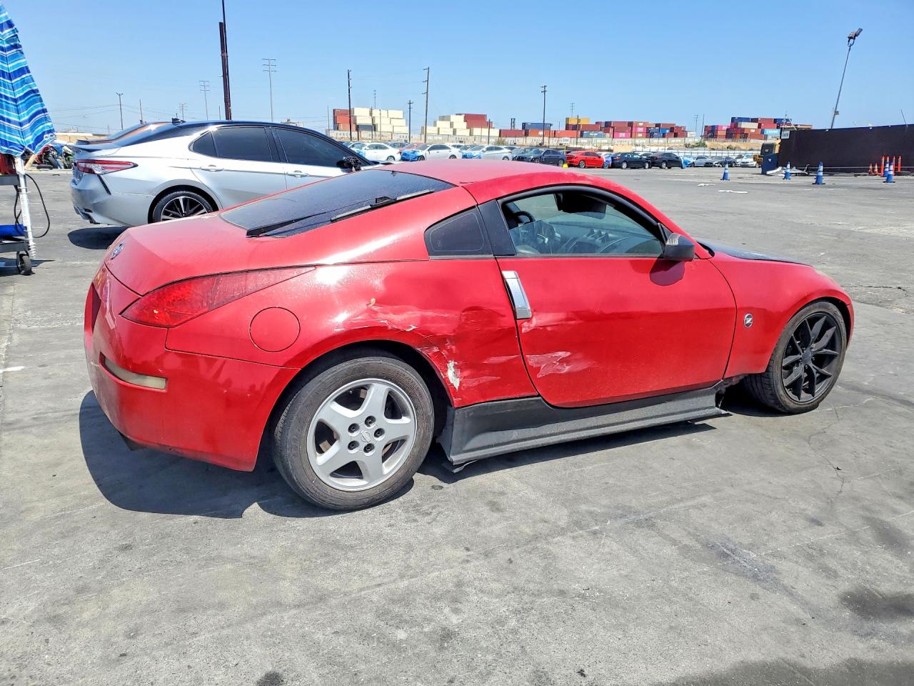 2004 Nissan 350z Coupe Red vin: JN1AZ34D34T166139