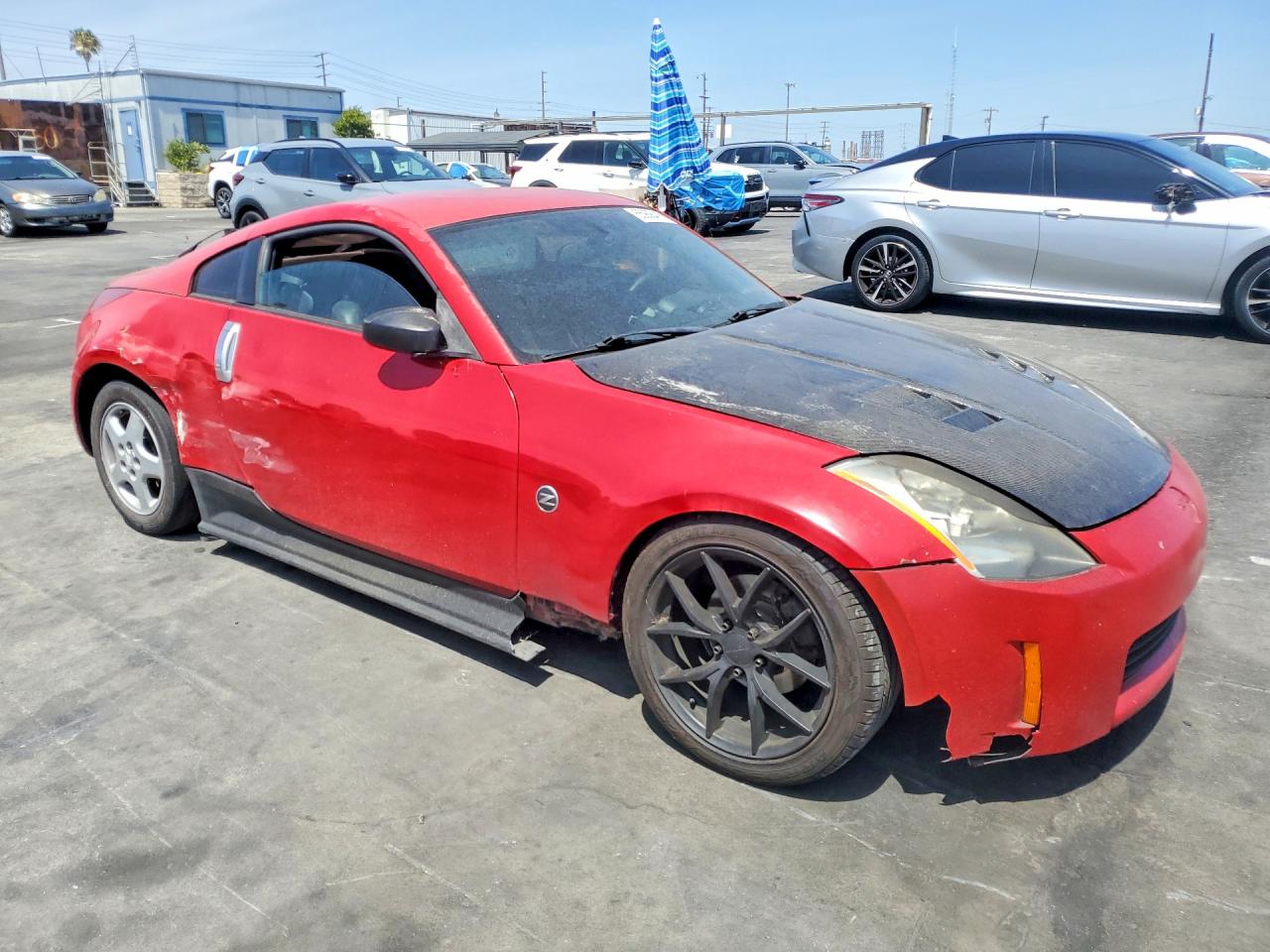 2004 Nissan 350z Coupe Red vin: JN1AZ34D34T166139
