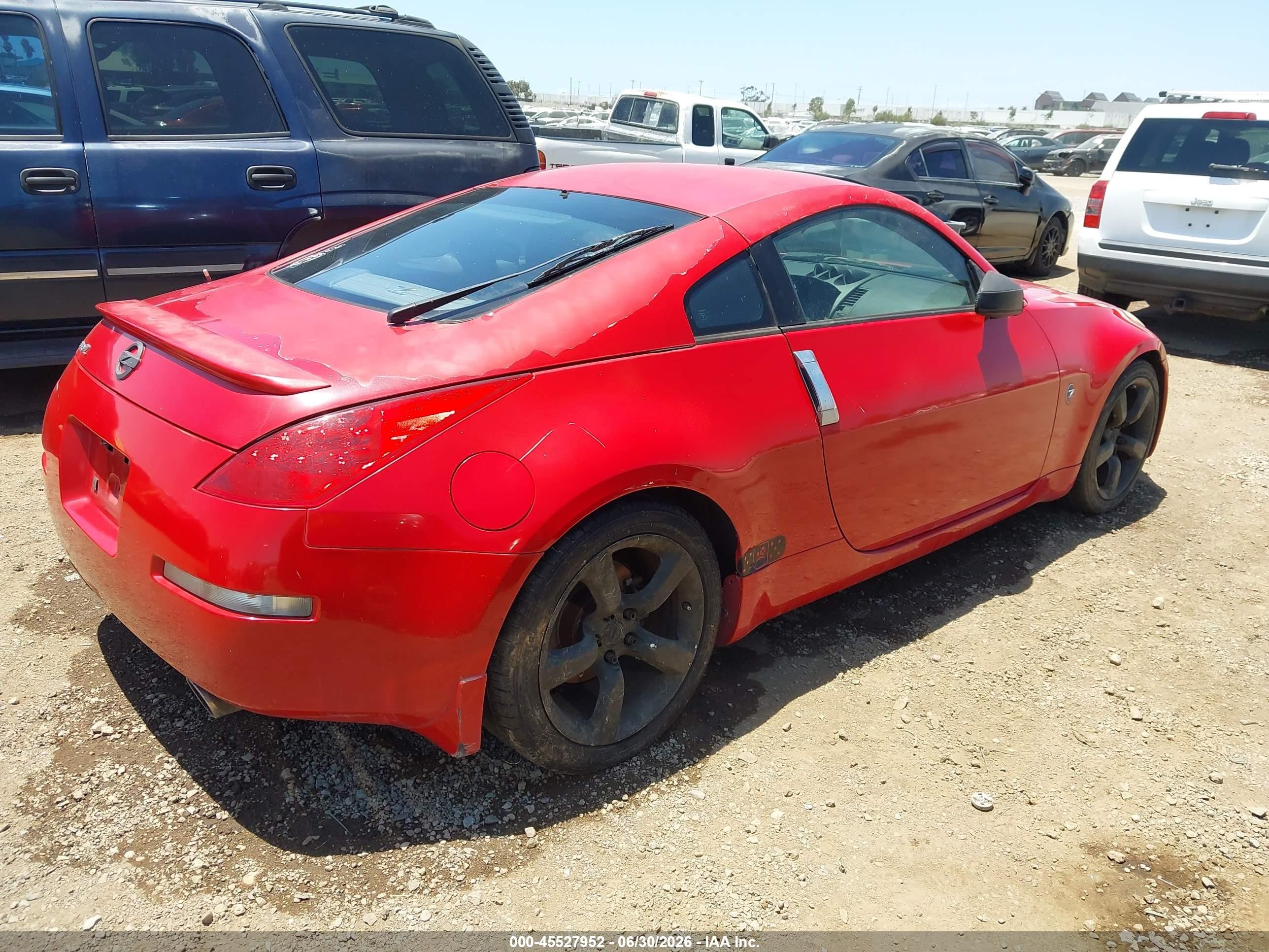 2006 Nissan 350z   Red vin: JN1AZ34D36M331104
