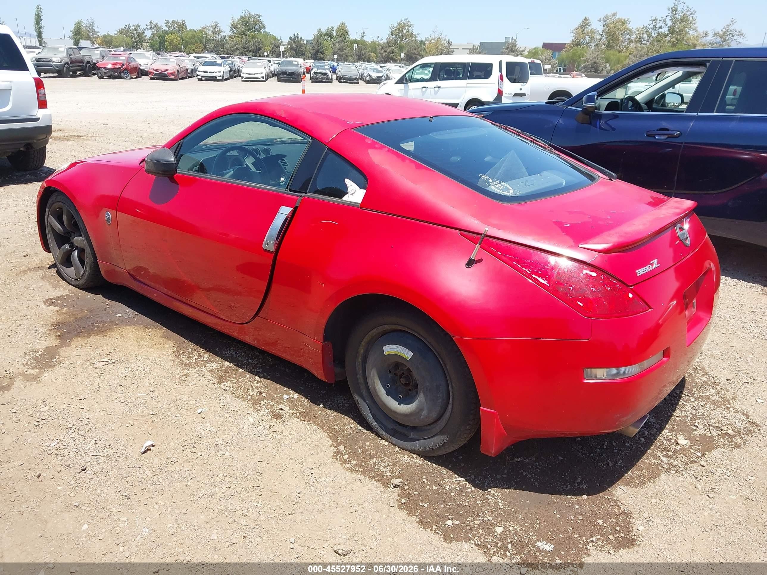 2006 Nissan 350z   Red vin: JN1AZ34D36M331104
