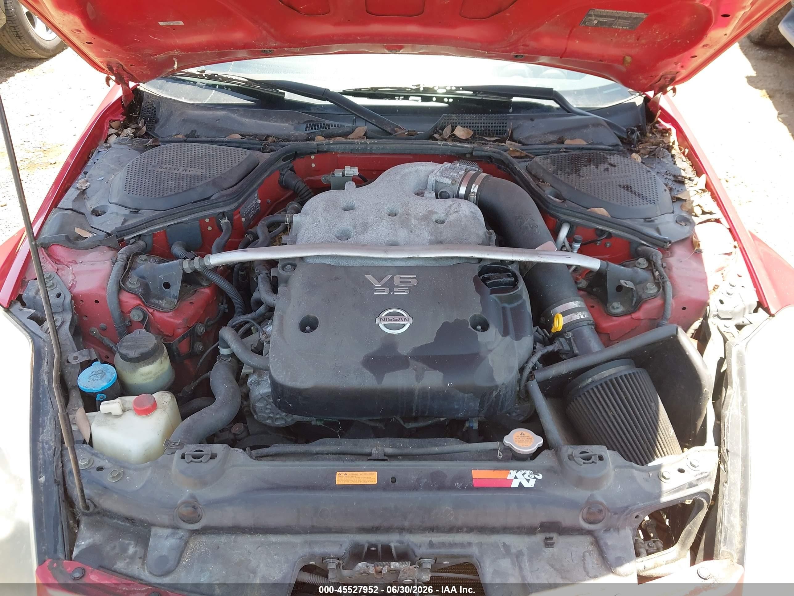 2006 Nissan 350z   Red vin: JN1AZ34D36M331104