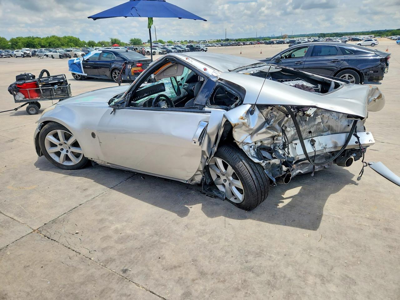 2003 Nissan 350z Coupe Silver vin: JN1AZ34D43T104277