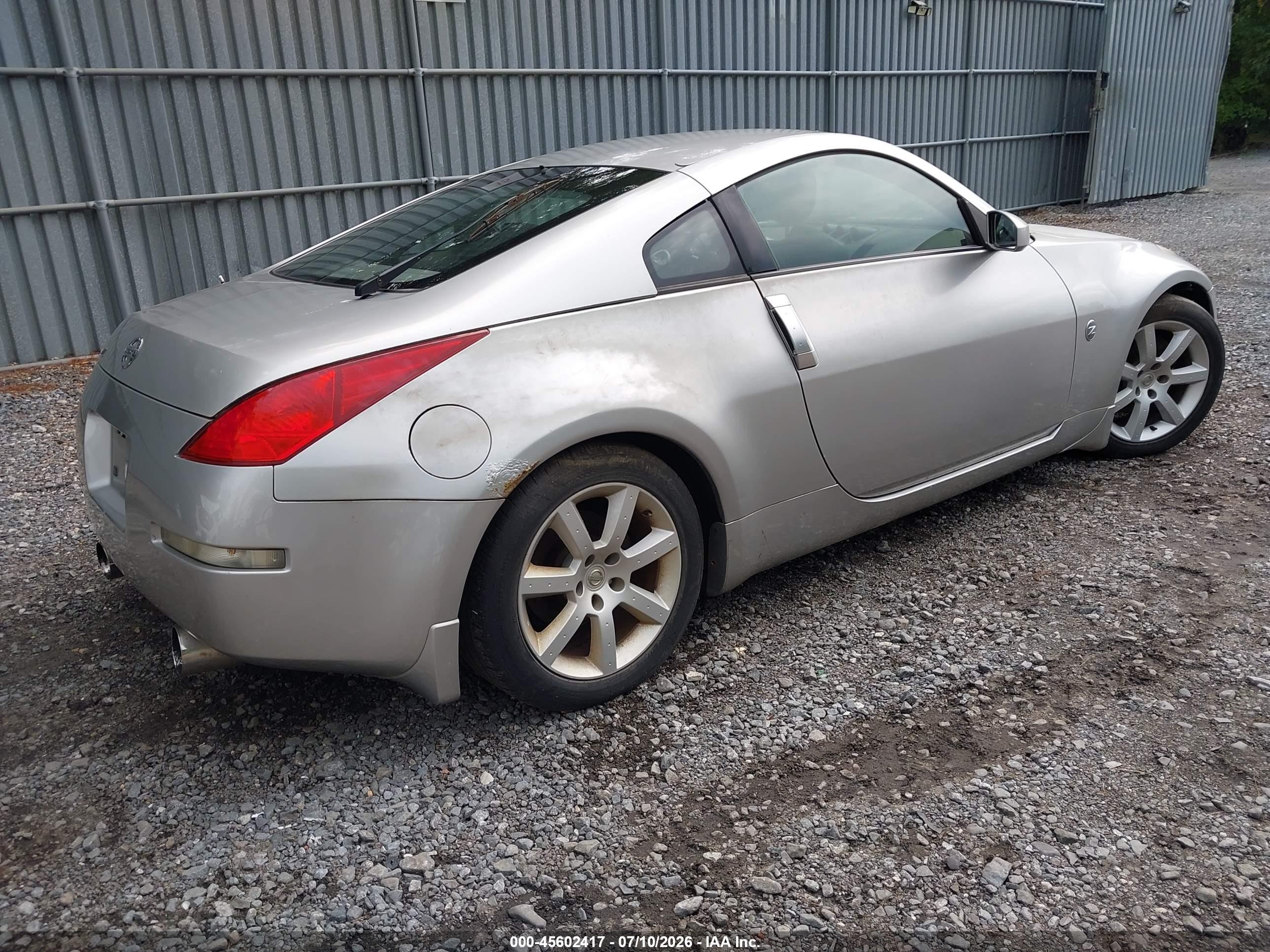 2004 Nissan 350z Touring Silver vin: JN1AZ34D44T163525