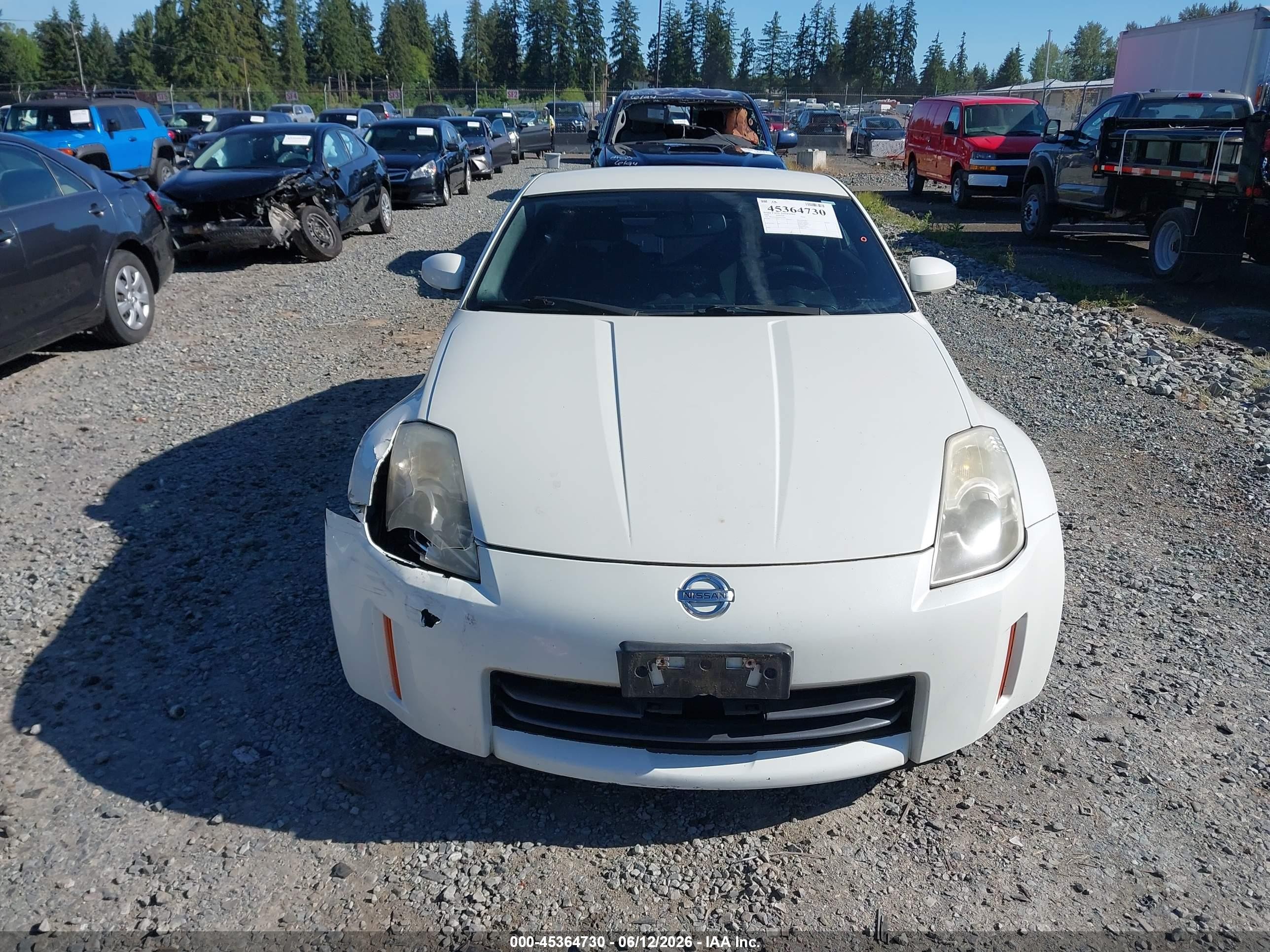 2006 Nissan 350z Enthusiast Белый vin: JN1AZ34D46M311380
