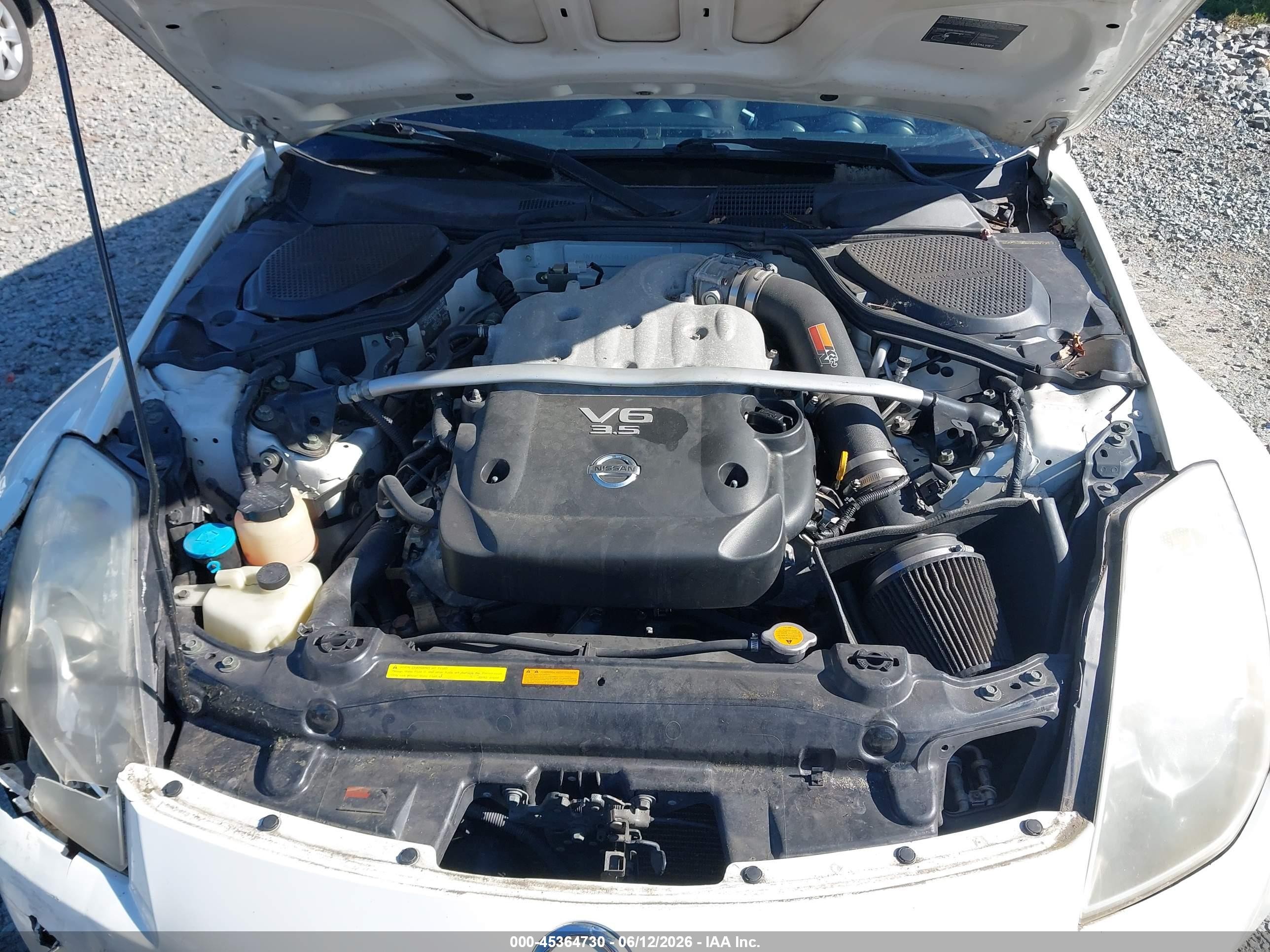 2006 Nissan 350z Enthusiast Белый vin: JN1AZ34D46M311380