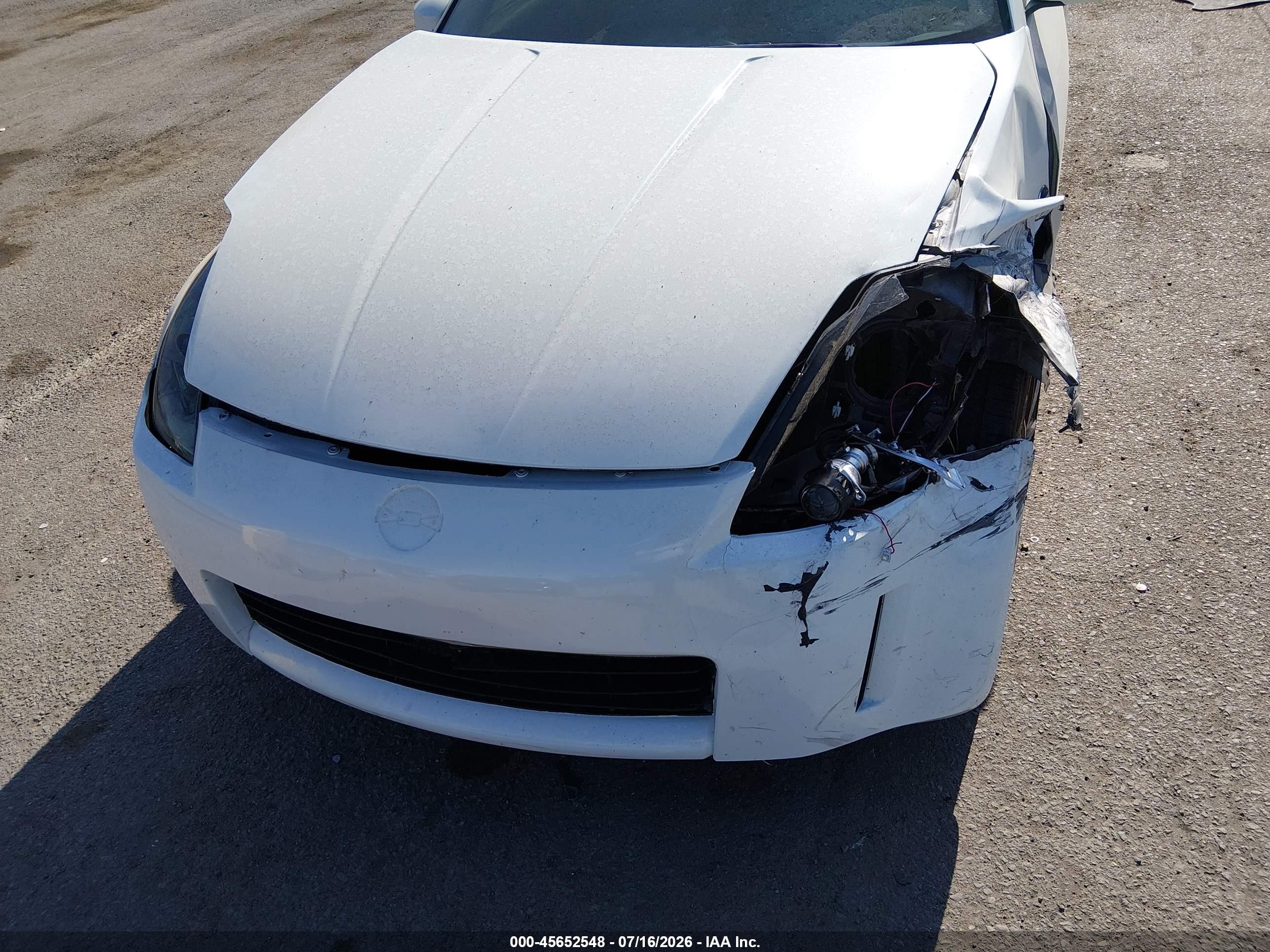 2004 Nissan 350z Touring White vin: JN1AZ34D54T165672