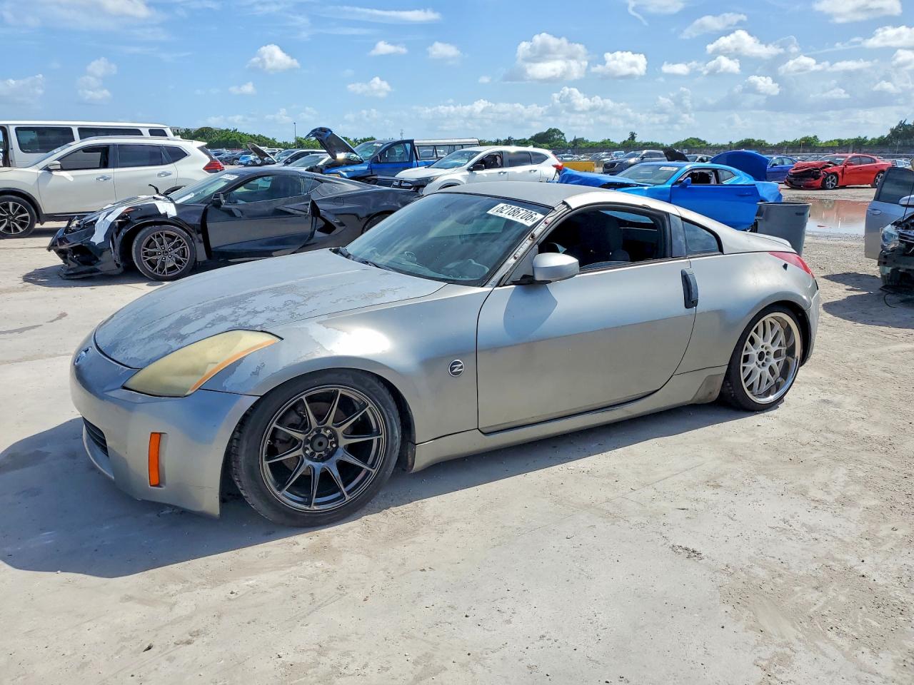 2003 Nissan 350z Coupe Silver vin: JN1AZ34D63T102157