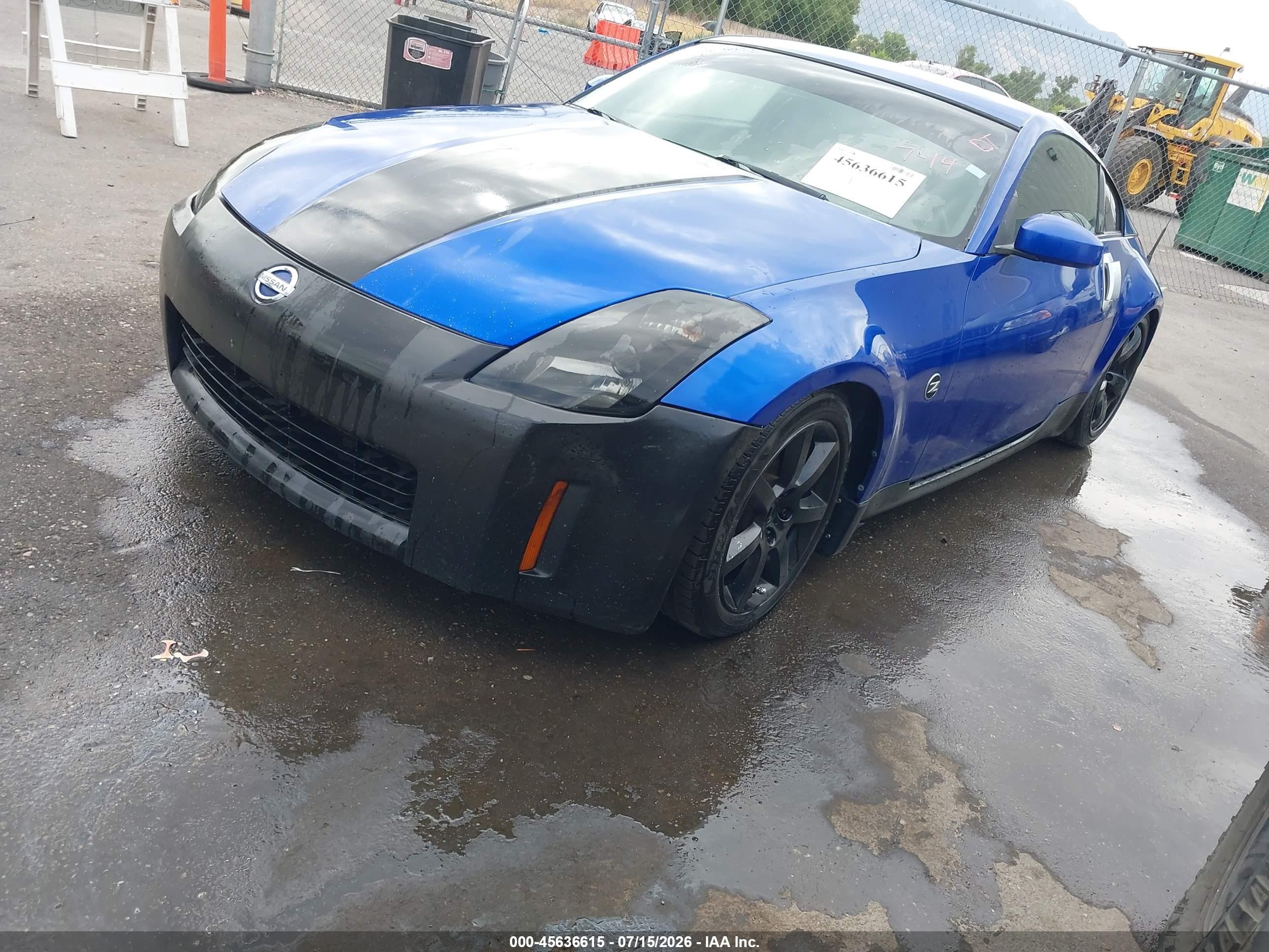 2003 Nissan 350z Touring Blue vin: JN1AZ34D73T105116
