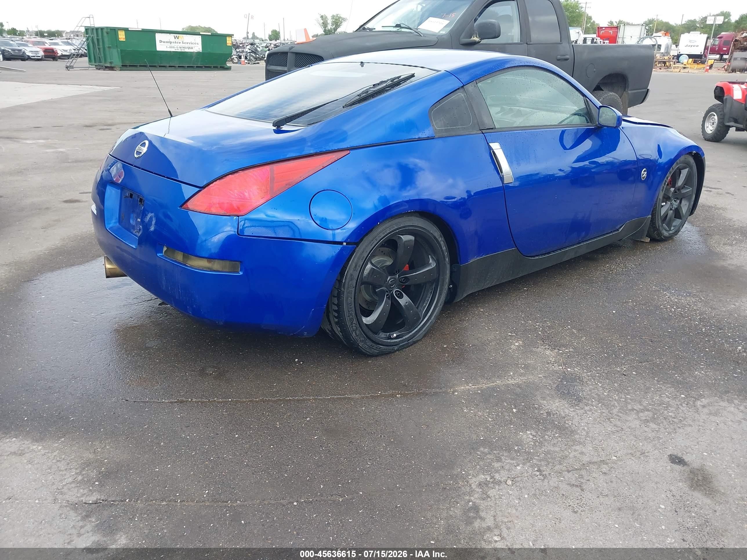 2003 Nissan 350z Touring Blue vin: JN1AZ34D73T105116