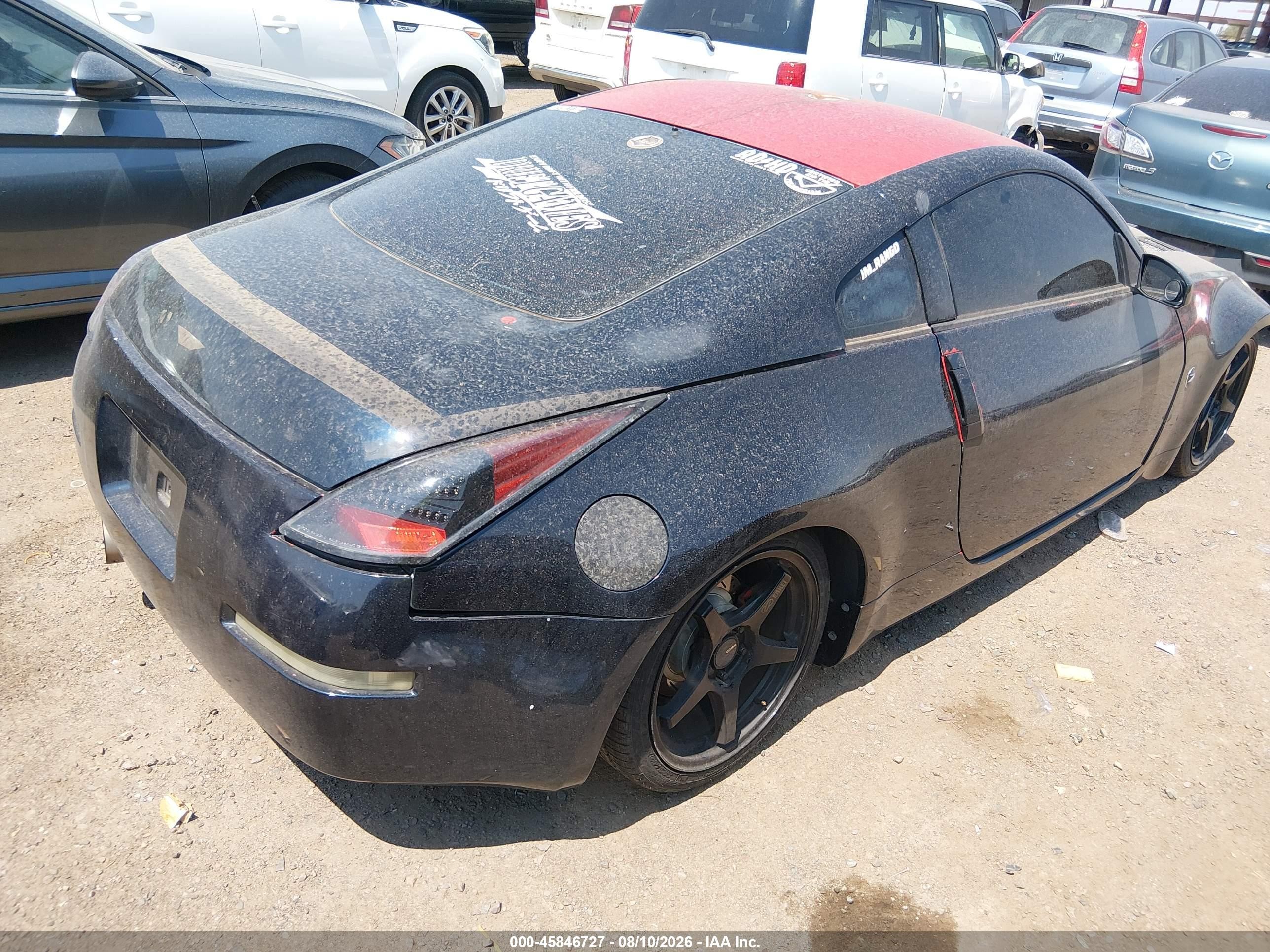2003 Nissan 350z Touring Black vin: JN1AZ34D83T117016