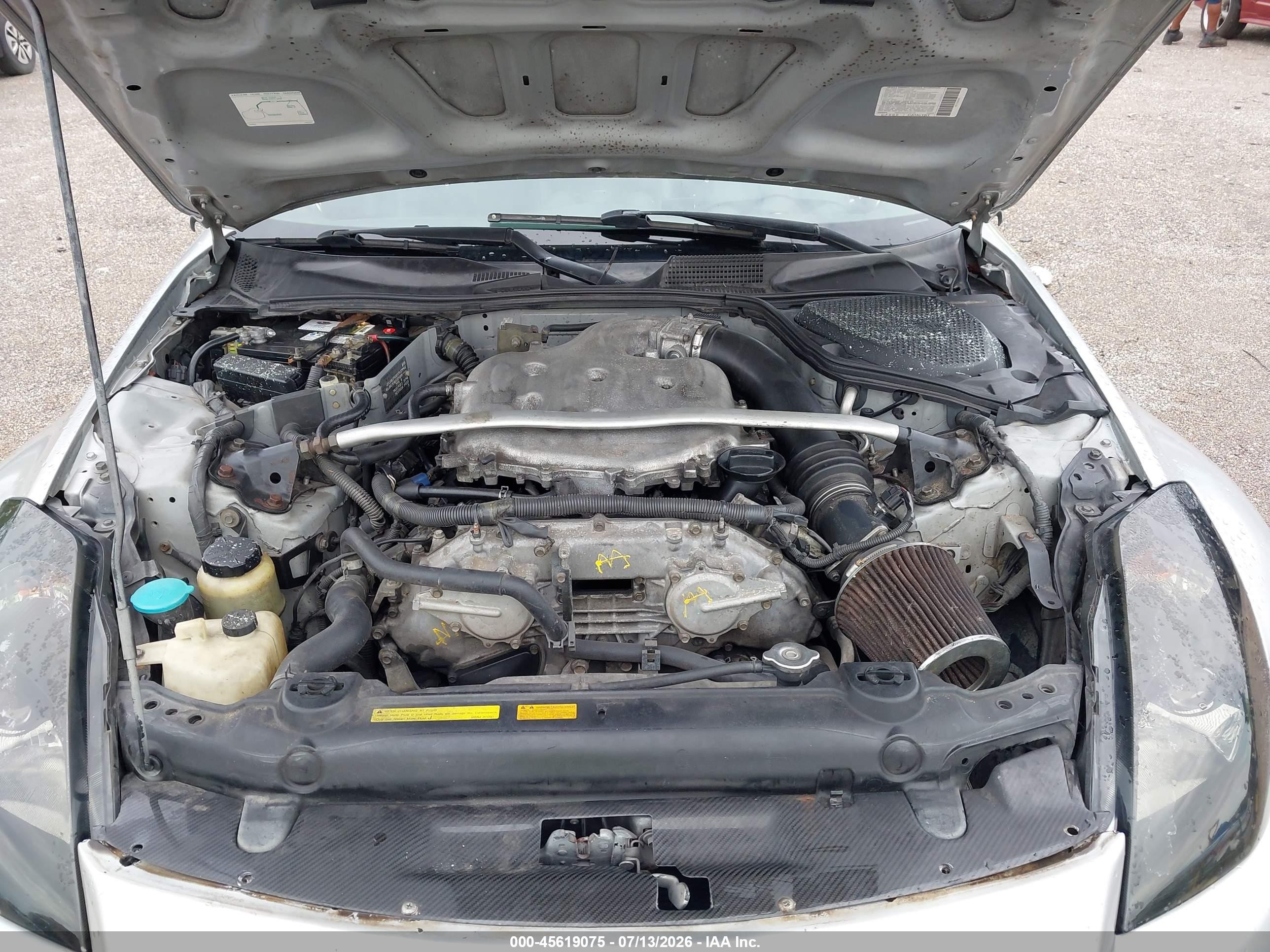 2005 Nissan 350z Touring Silver vin: JN1AZ34D85M609901