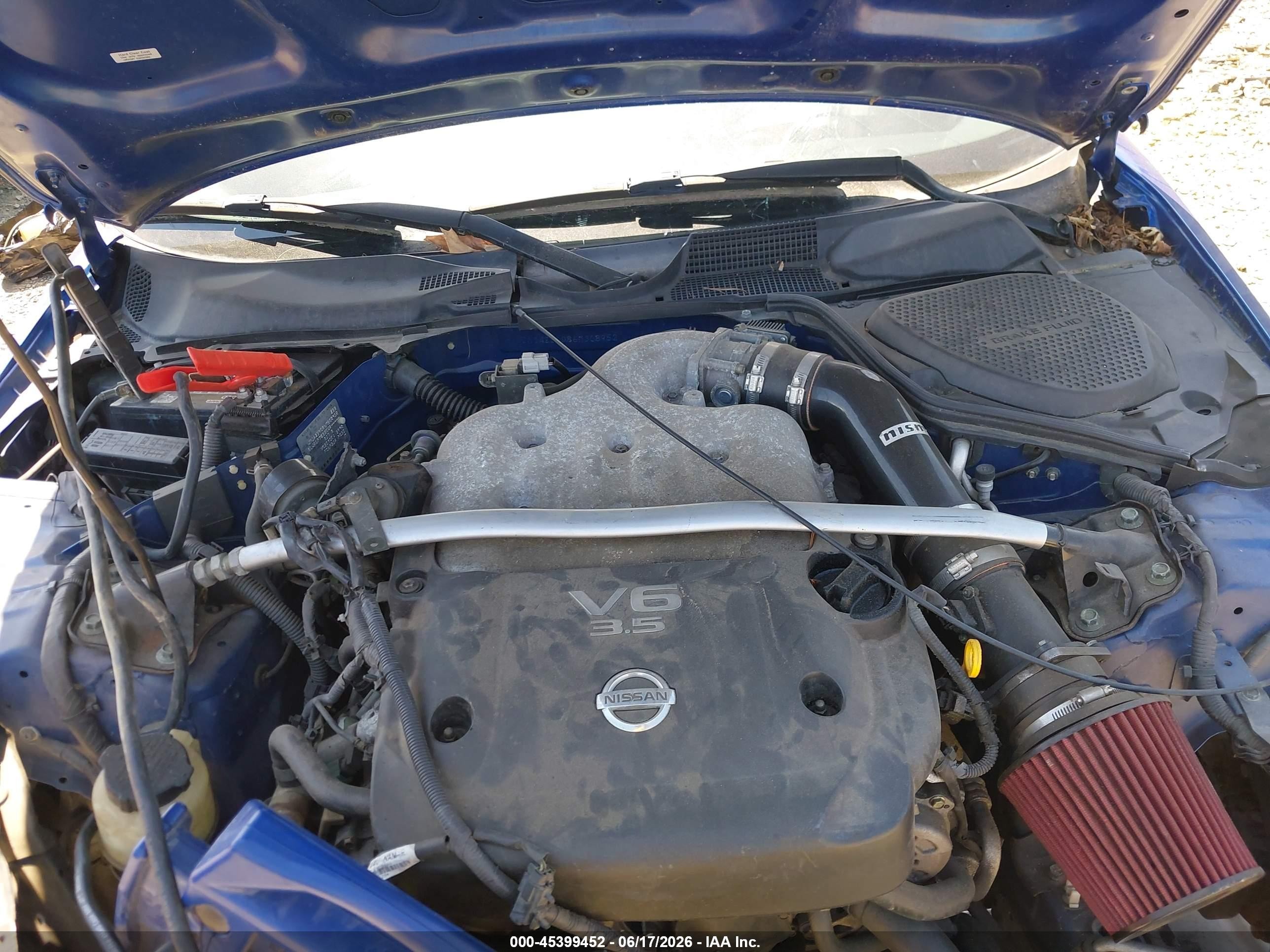 2006 Nissan 350z Blue vin: JN1AZ34D86M308952