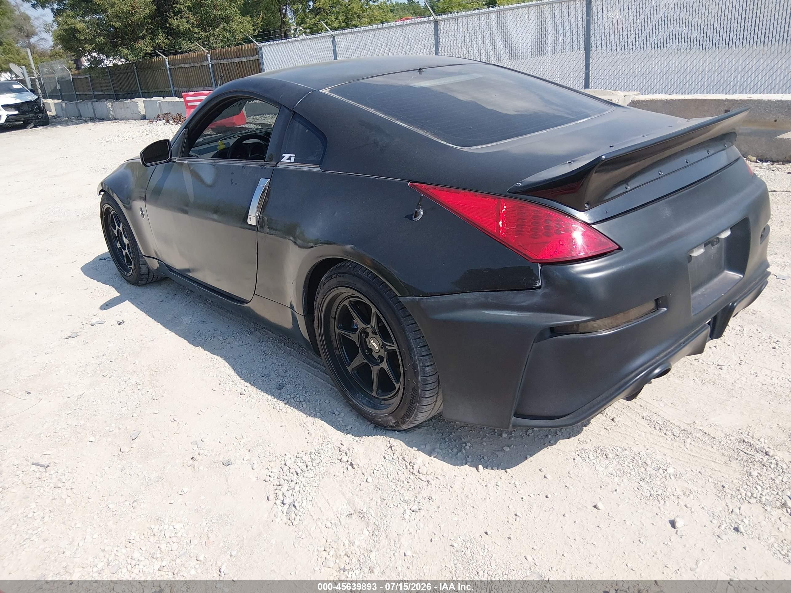 2003 Nissan 350z Touring Black vin: JN1AZ34DX3T107538