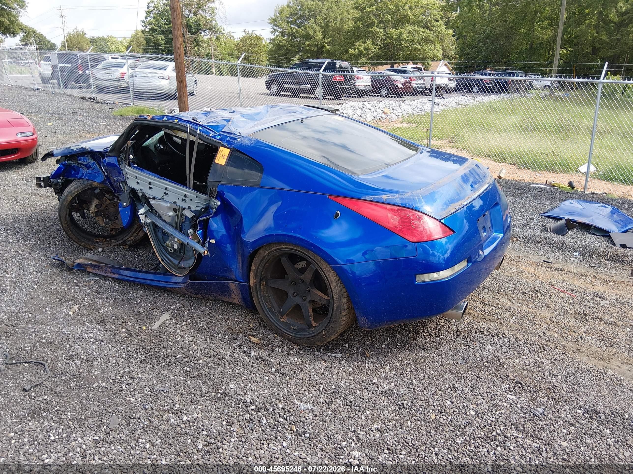 2004 Nissan 350z Touring Blue vin: JN1AZ34DX4T164873