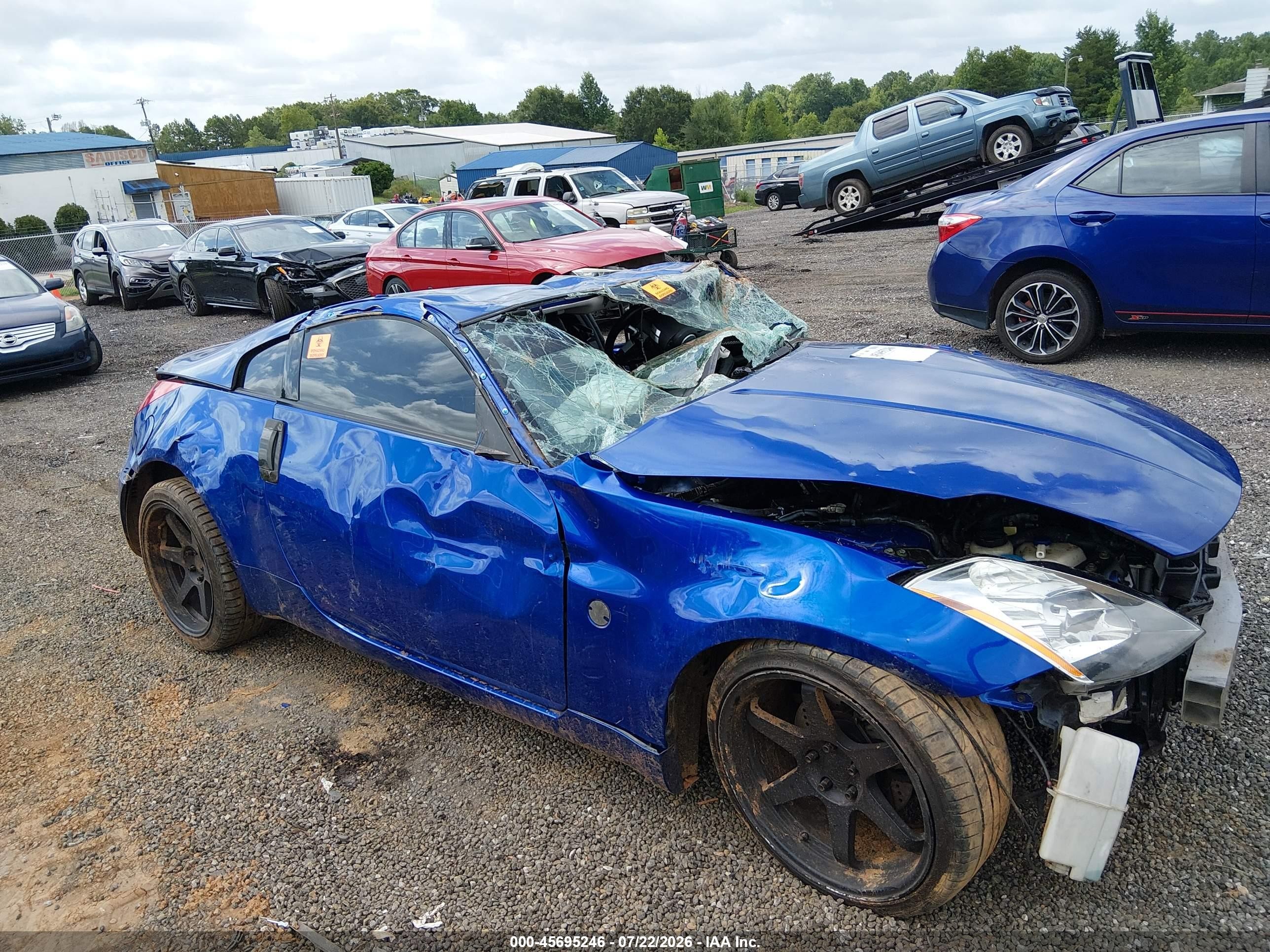 2004 Nissan 350z Touring Blue vin: JN1AZ34DX4T164873
