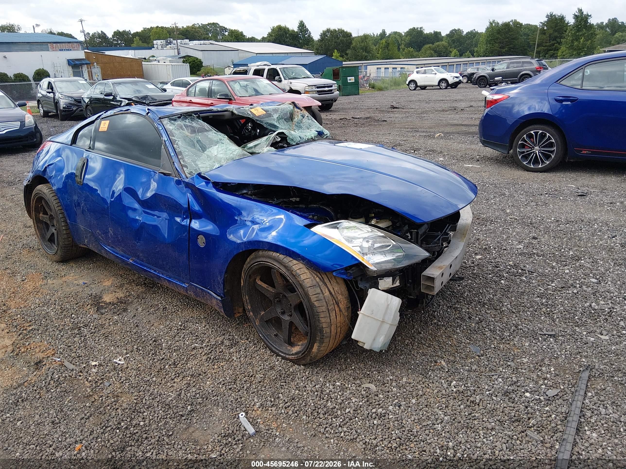 2004 Nissan 350z Touring Blue vin: JN1AZ34DX4T164873