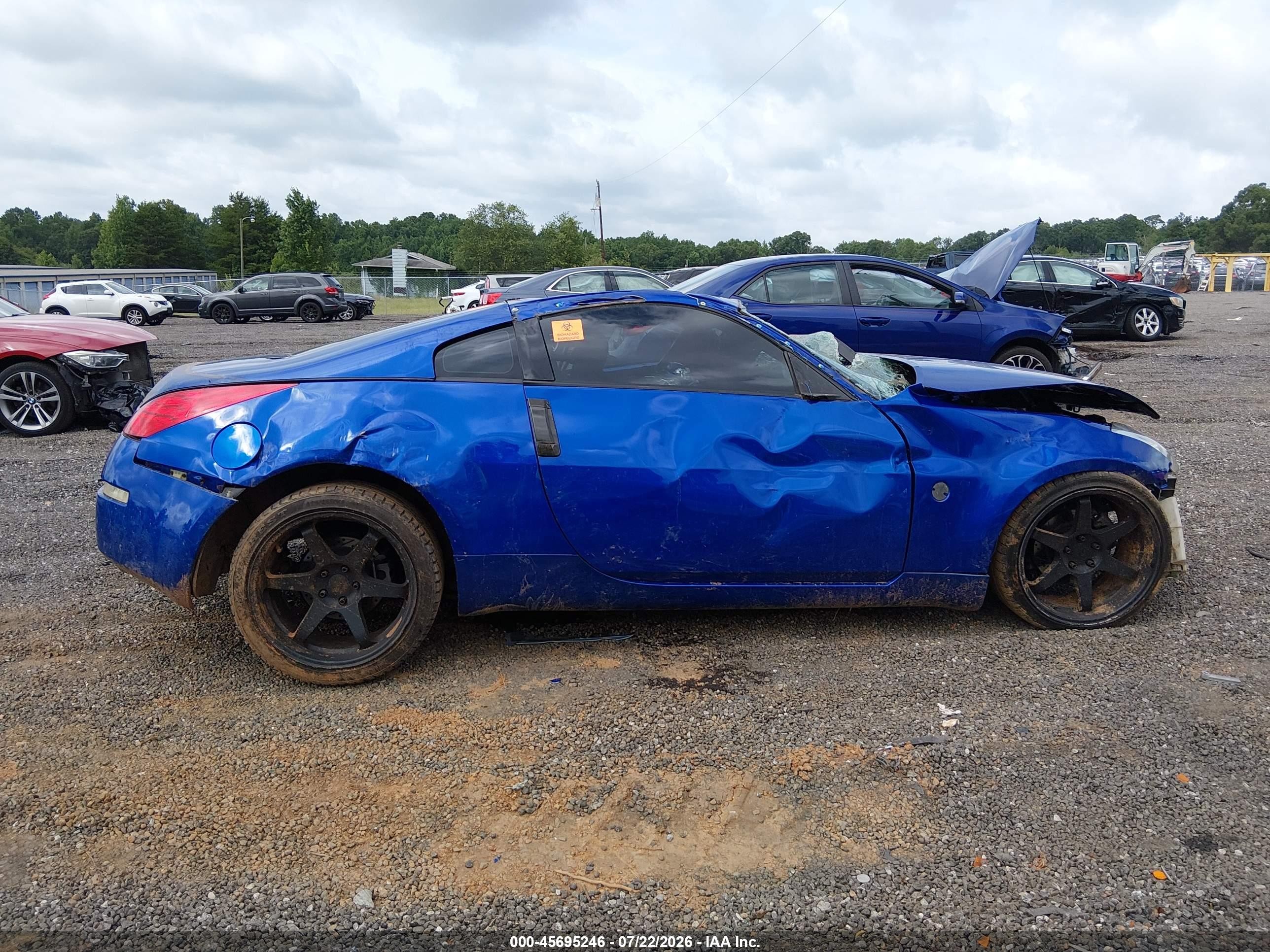 2004 Nissan 350z Touring Blue vin: JN1AZ34DX4T164873