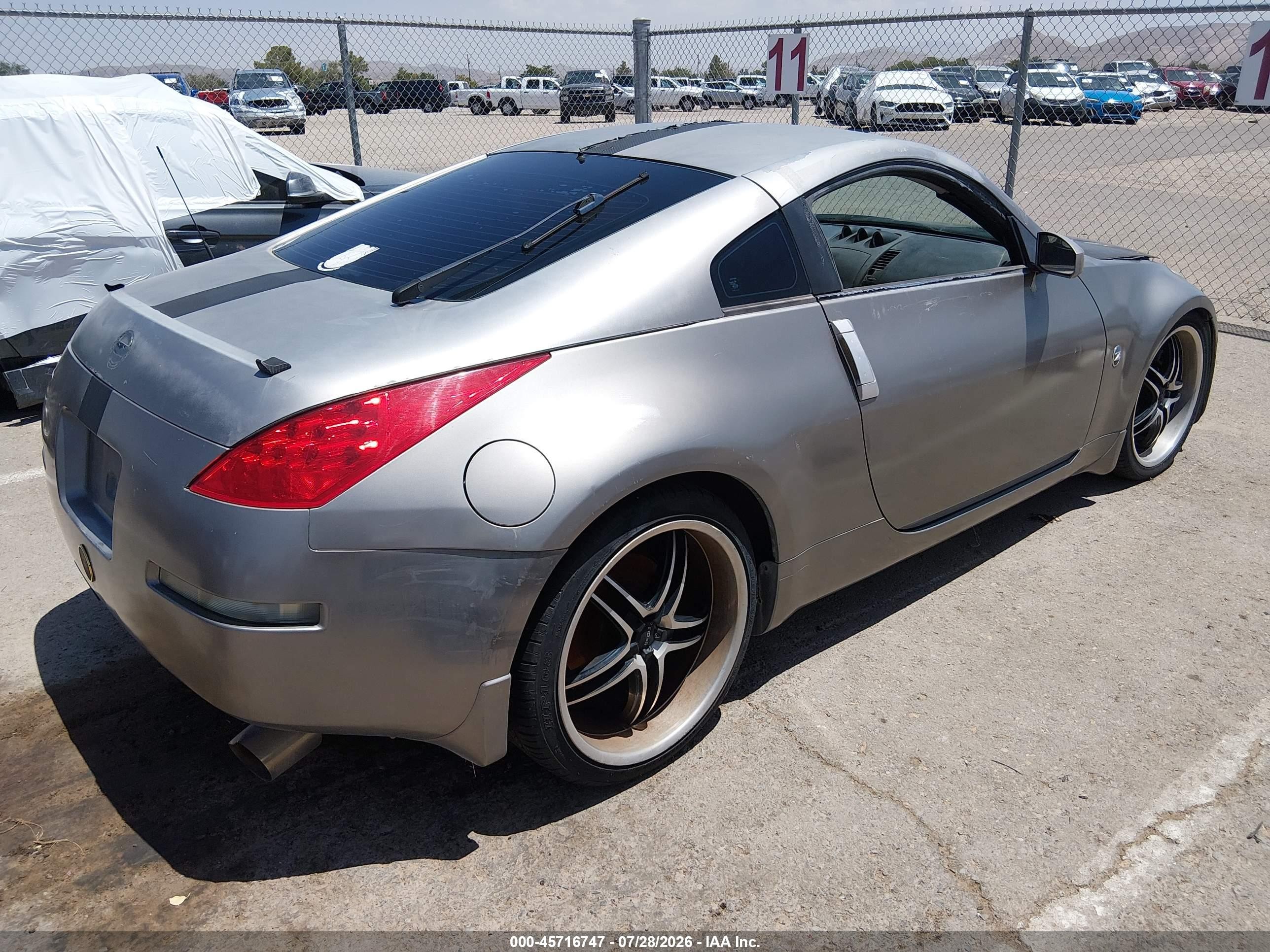 2006 Nissan 350z   Gray vin: JN1AZ34E26M351658
