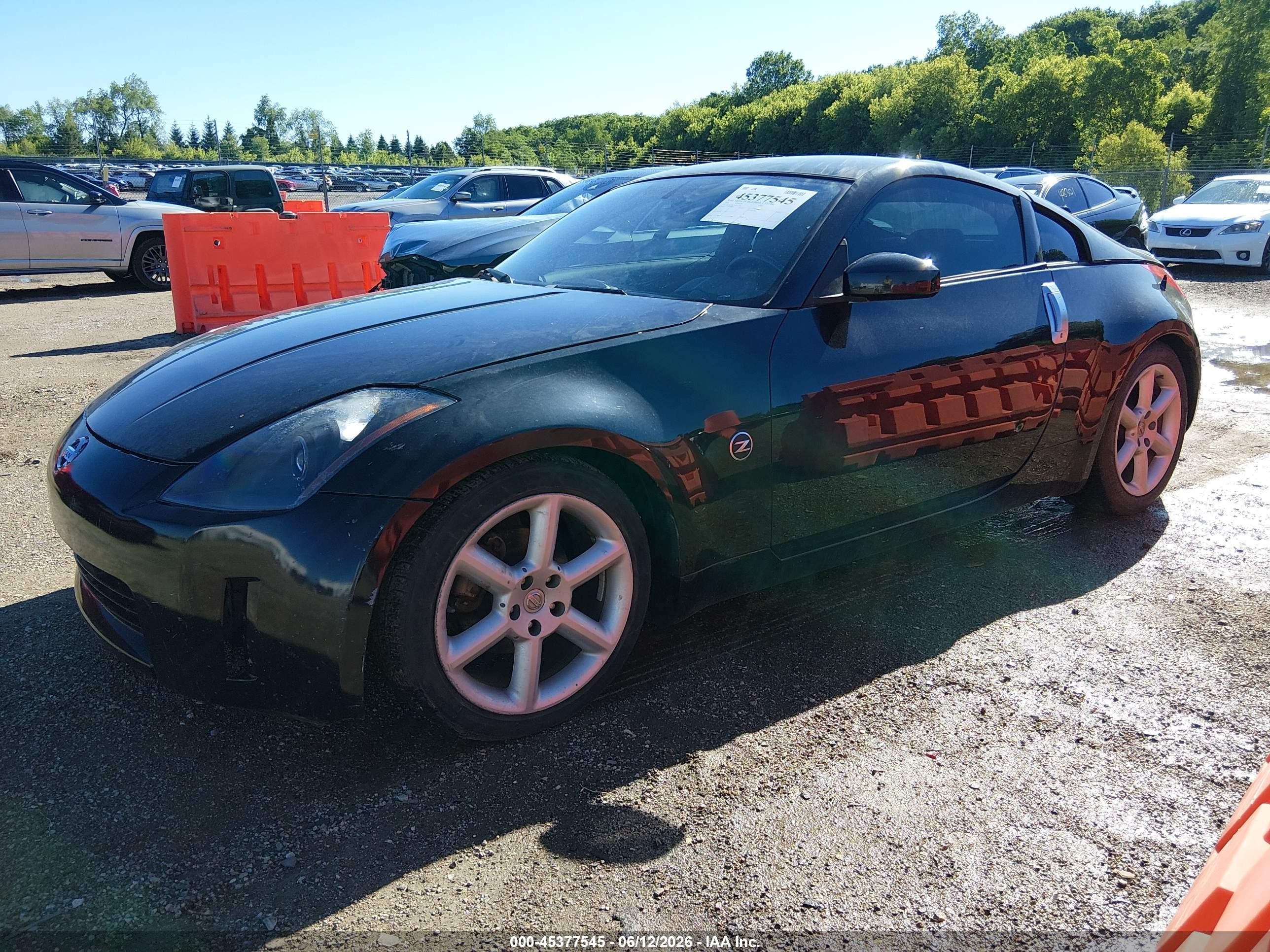 2006 Nissan 350z Grand Touring Black vin: JN1AZ34E36M351748