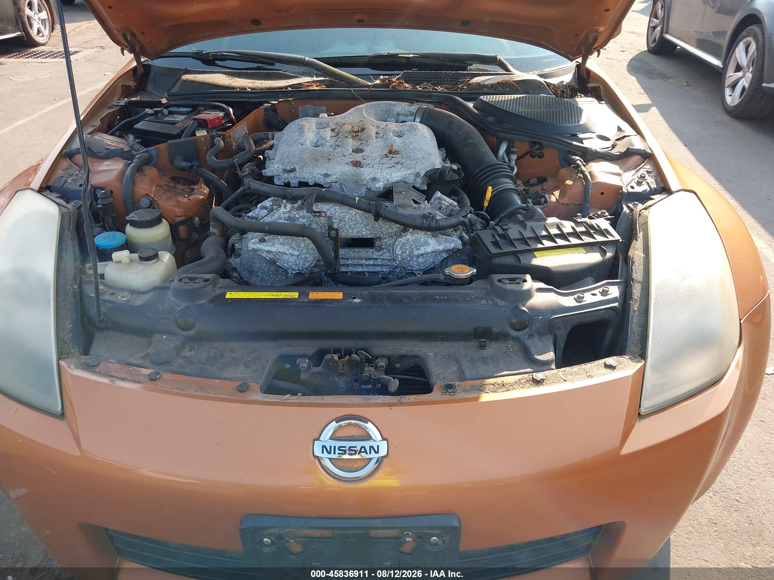 2003 Nissan 350z Touring Orange vin: JN1AZ34E53T021420