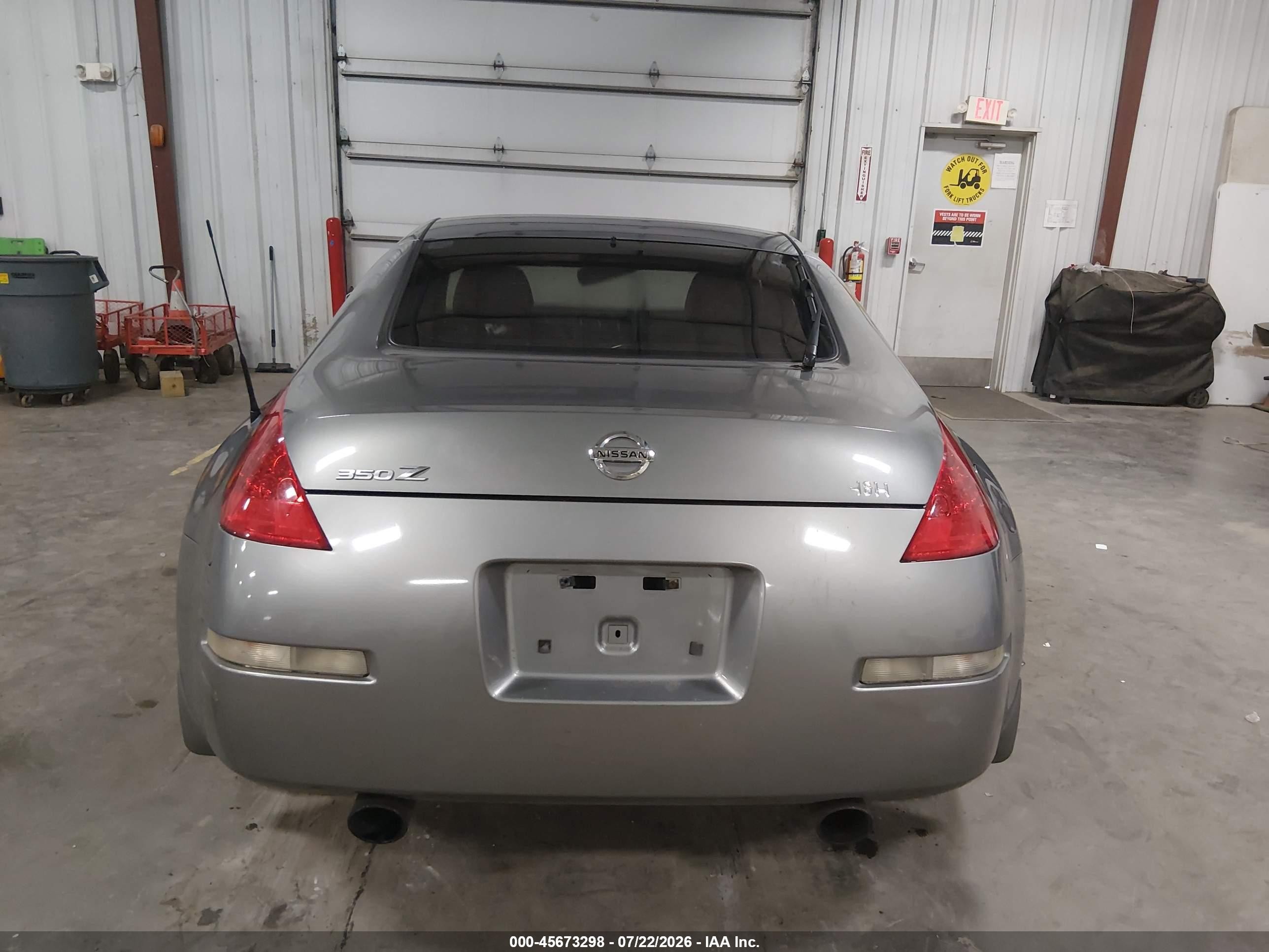2006 Nissan 350z Touring Gray vin: JN1AZ34E56M350908