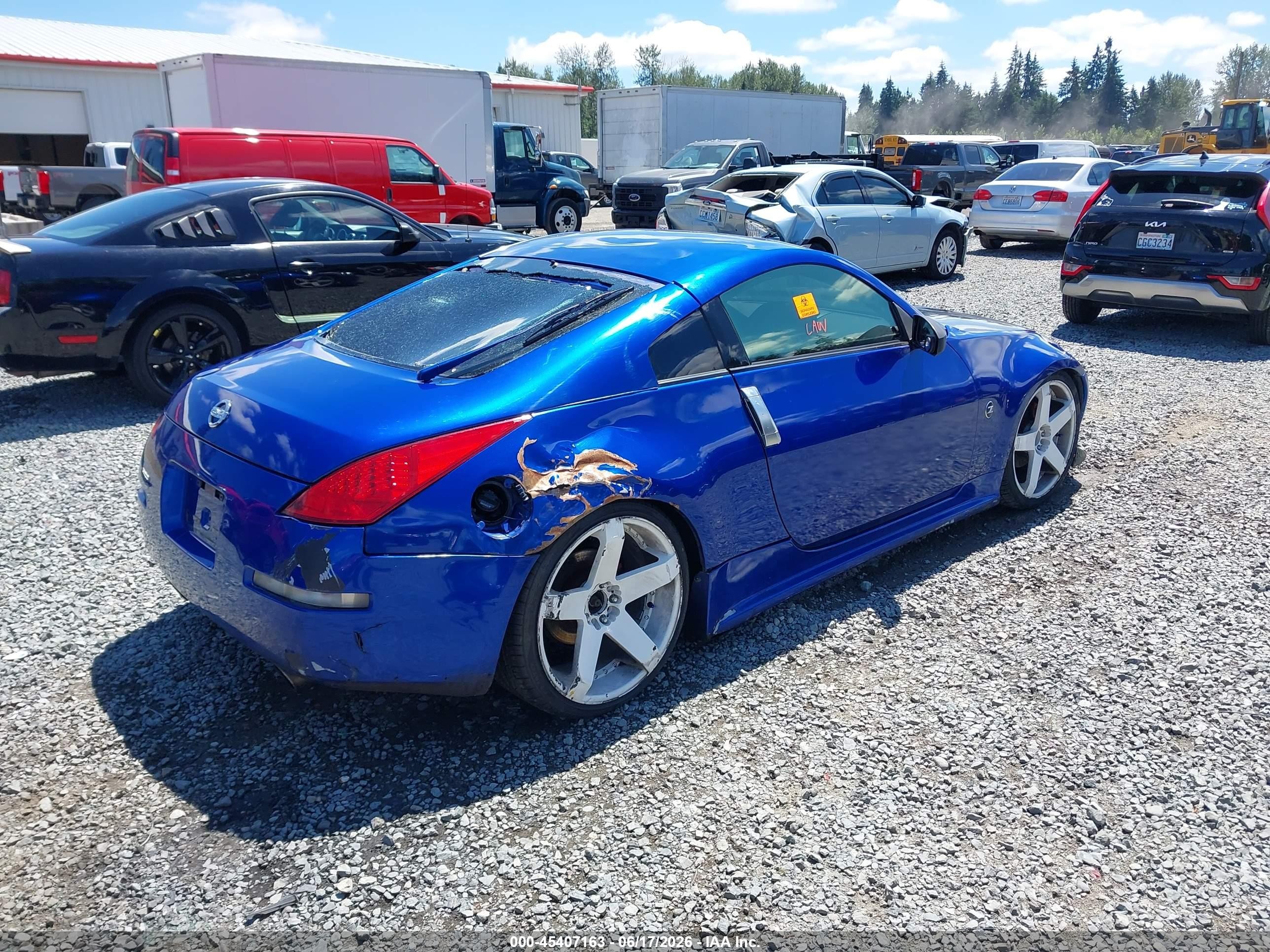 2003 Nissan 350z Touring Blue vin: JN1AZ34E63T002908
