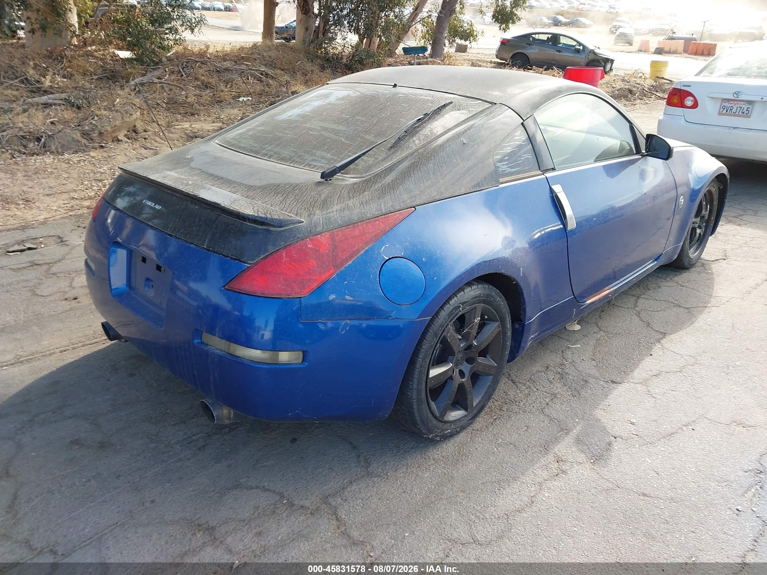 2003 Nissan 350z Touring Blue vin: JN1AZ34E63T016792
