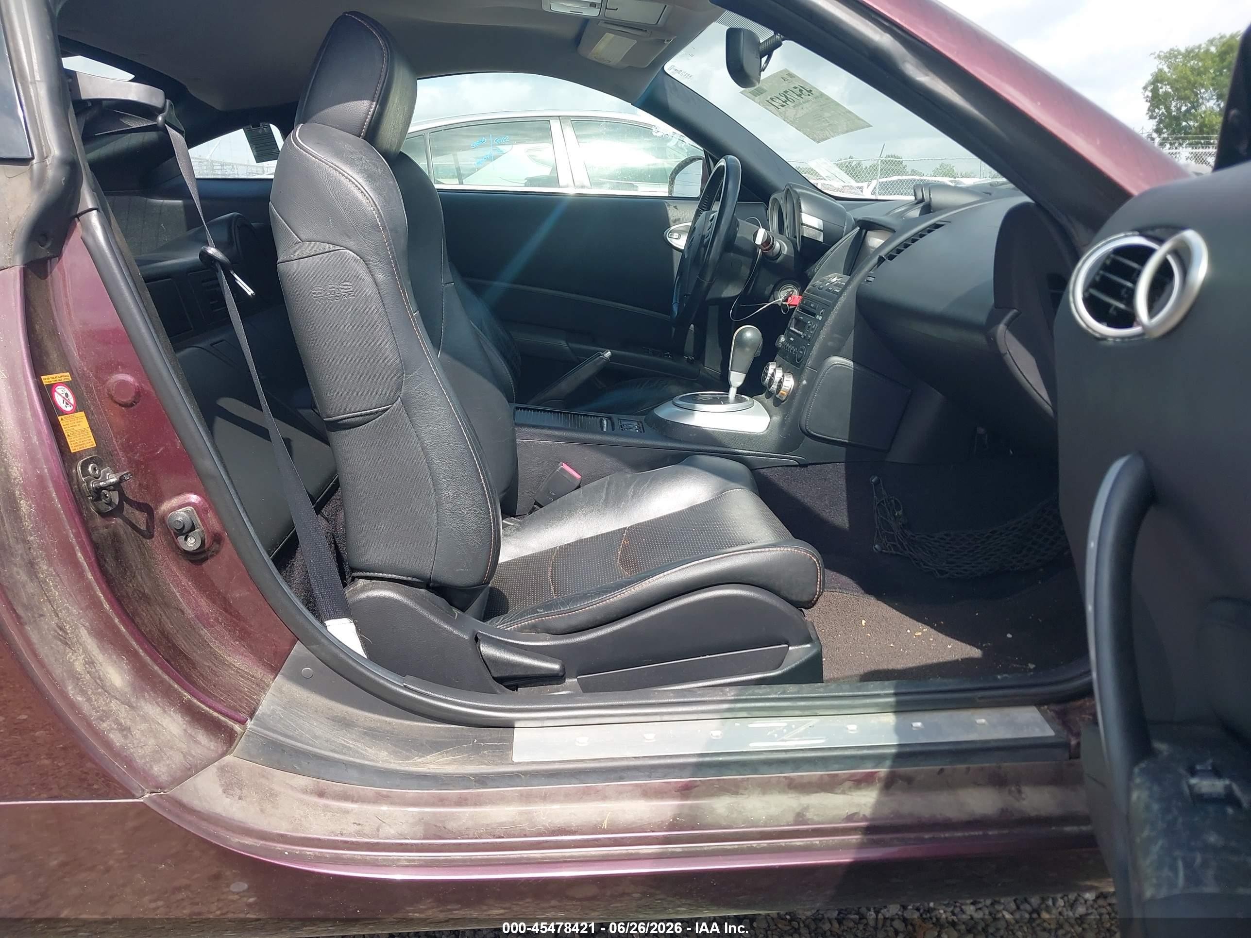2006 Nissan 350z Grand Touring Purple vin: JN1AZ34E66M350867