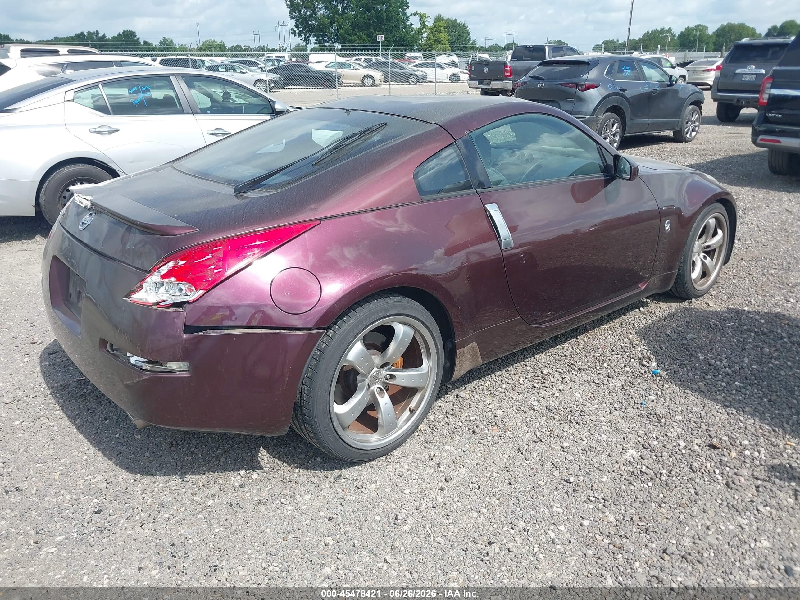2006 Nissan 350z Grand Touring Purple vin: JN1AZ34E66M350867