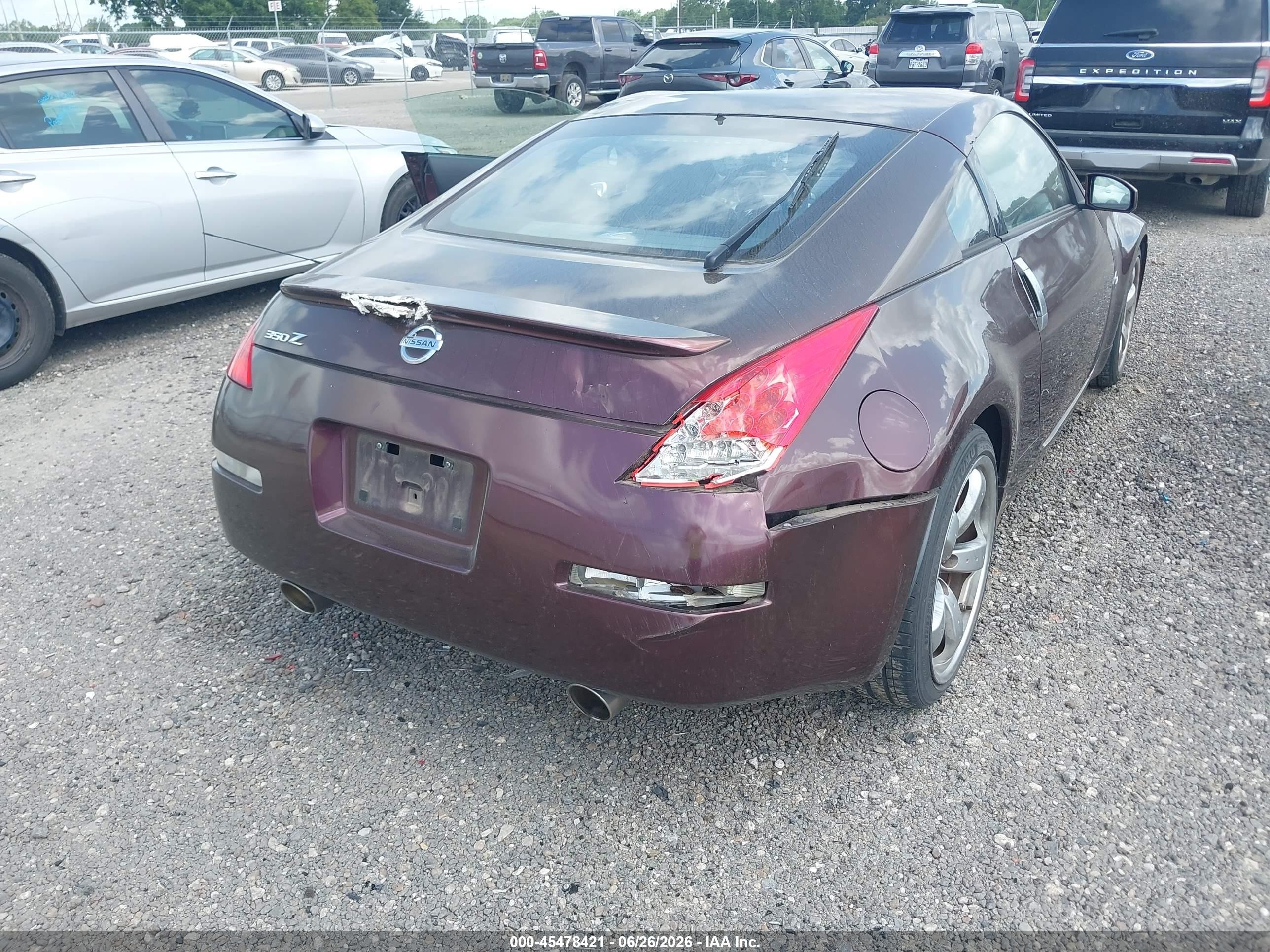 2006 Nissan 350z Grand Touring Purple vin: JN1AZ34E66M350867