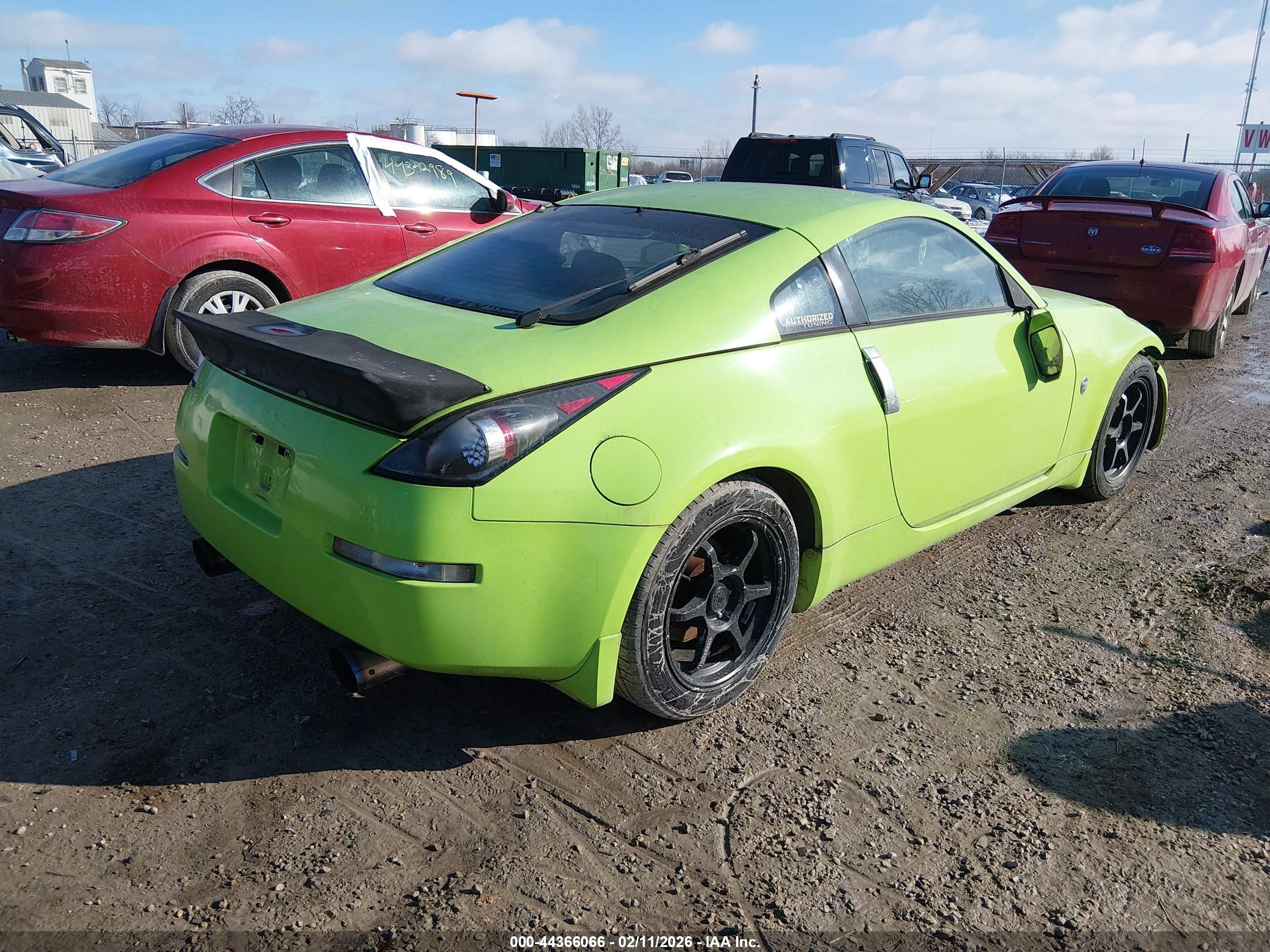 2003 Nissan 350z Touring Green vin: JN1AZ34E83T008810