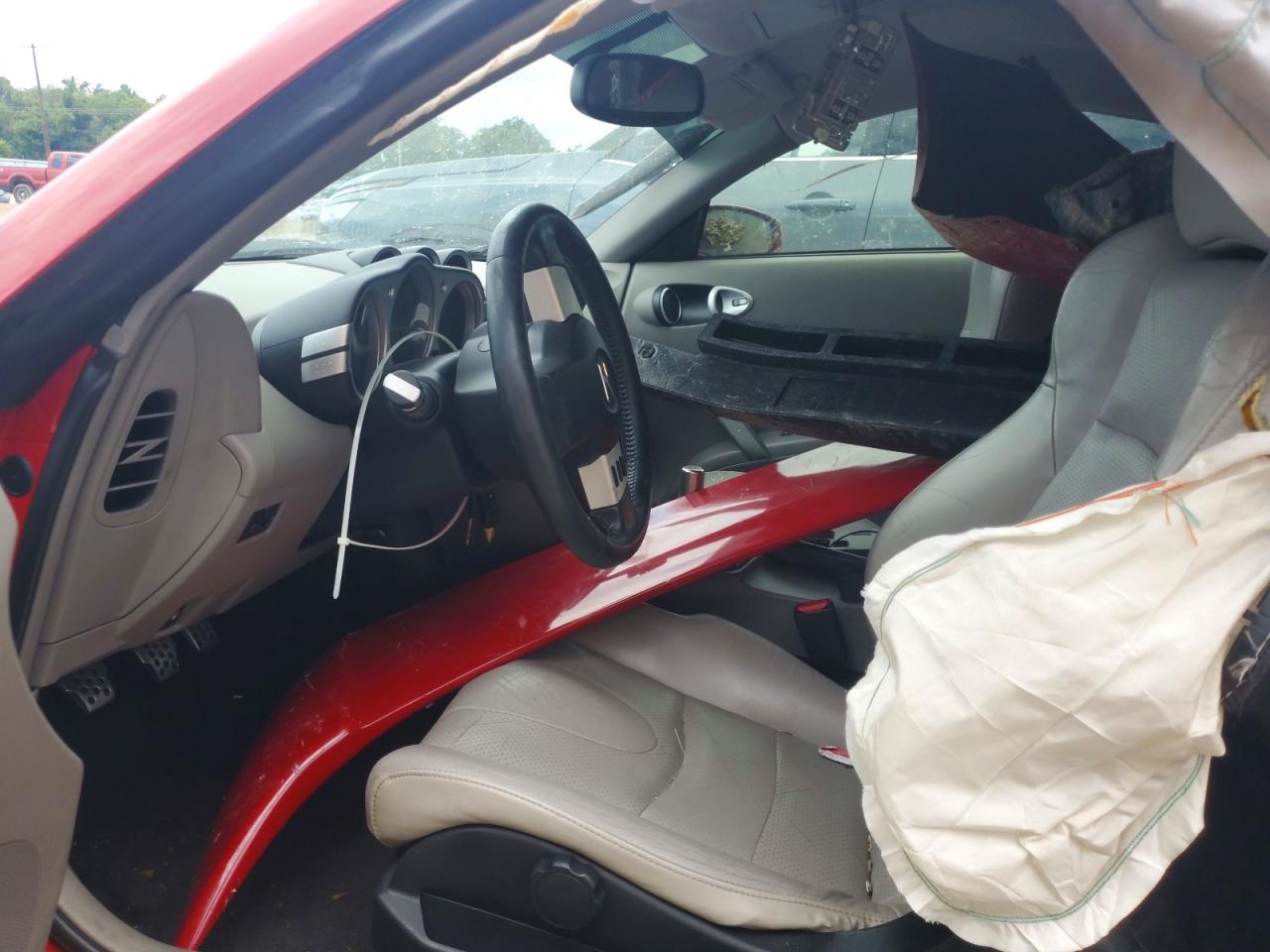 2003 Nissan 350z Coupe Red vin: JN1AZ34E83T015109