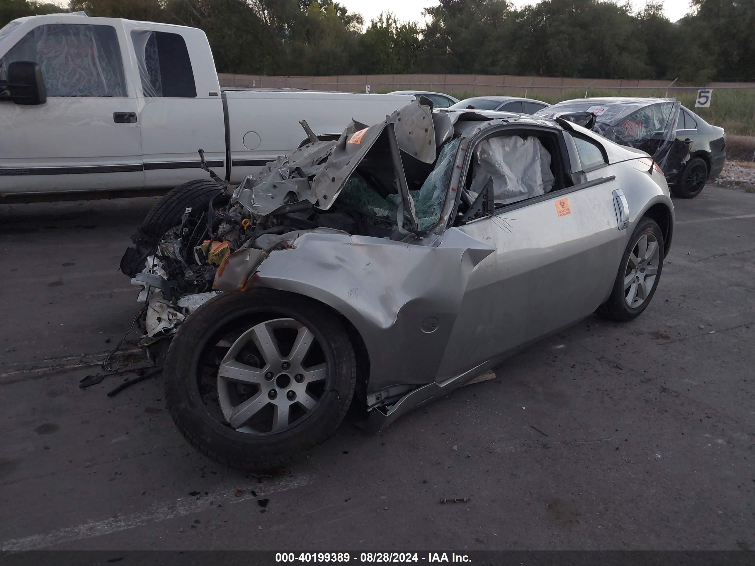 2003 Nissan 350z Touring Silver vin: JN1AZ34EX3T004743