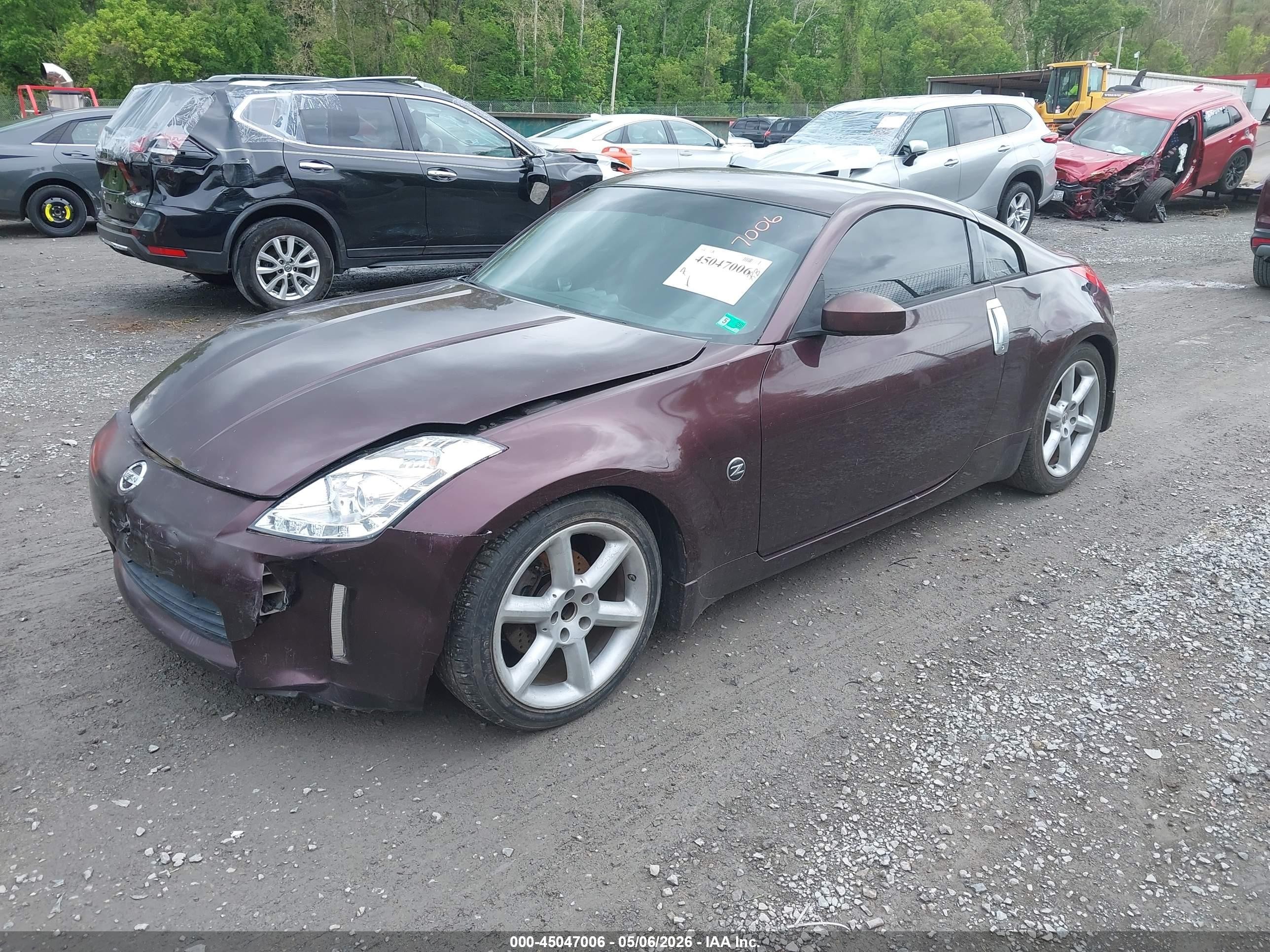 2003 Nissan 350z Enthusiast Burgundy vin: JN1AZ34EX3T018898