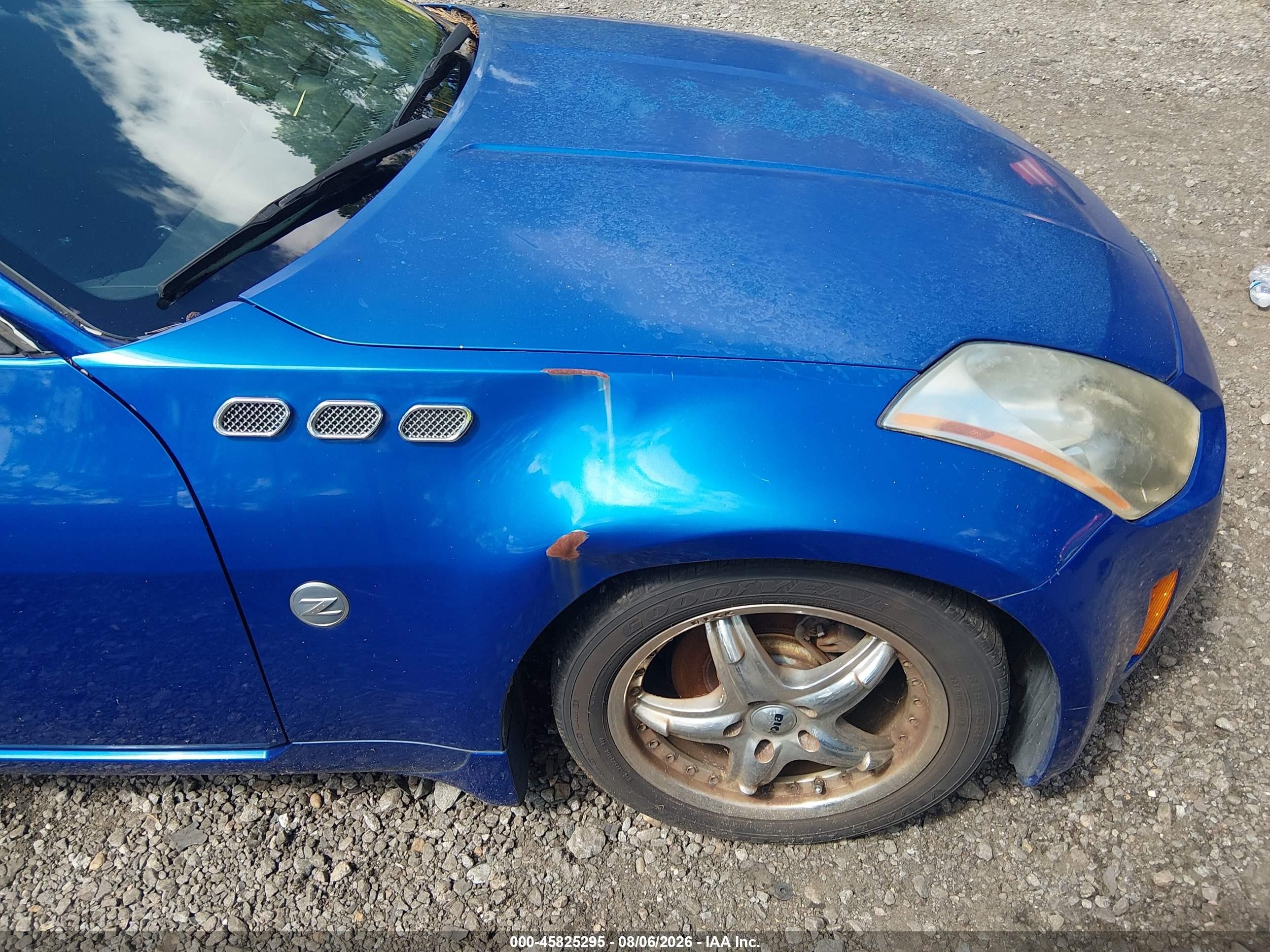2005 Nissan 350z Enthusiast Синий vin: JN1AZ34EX5M650166
