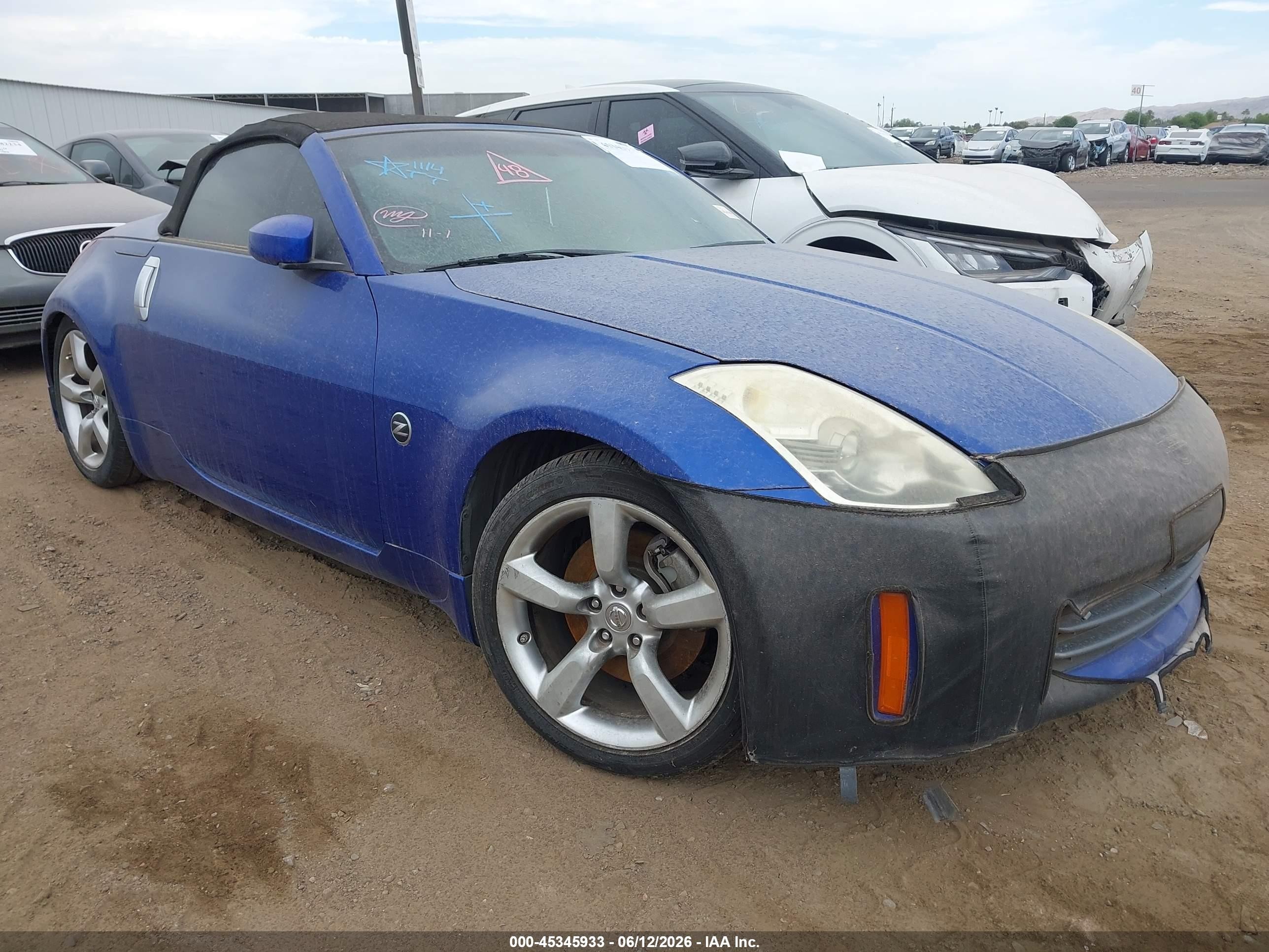 2006 Nissan 350z Touring Blue vin: JN1AZ36A46M450718