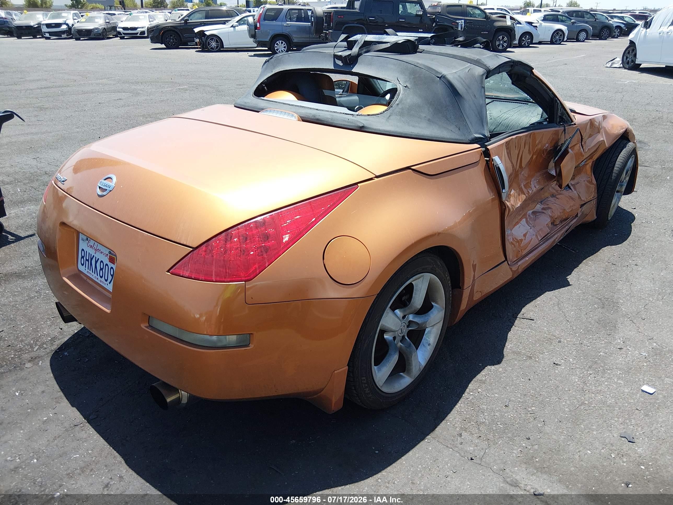 2006 Nissan 350z Touring Orange vin: JN1AZ36A56M454292
