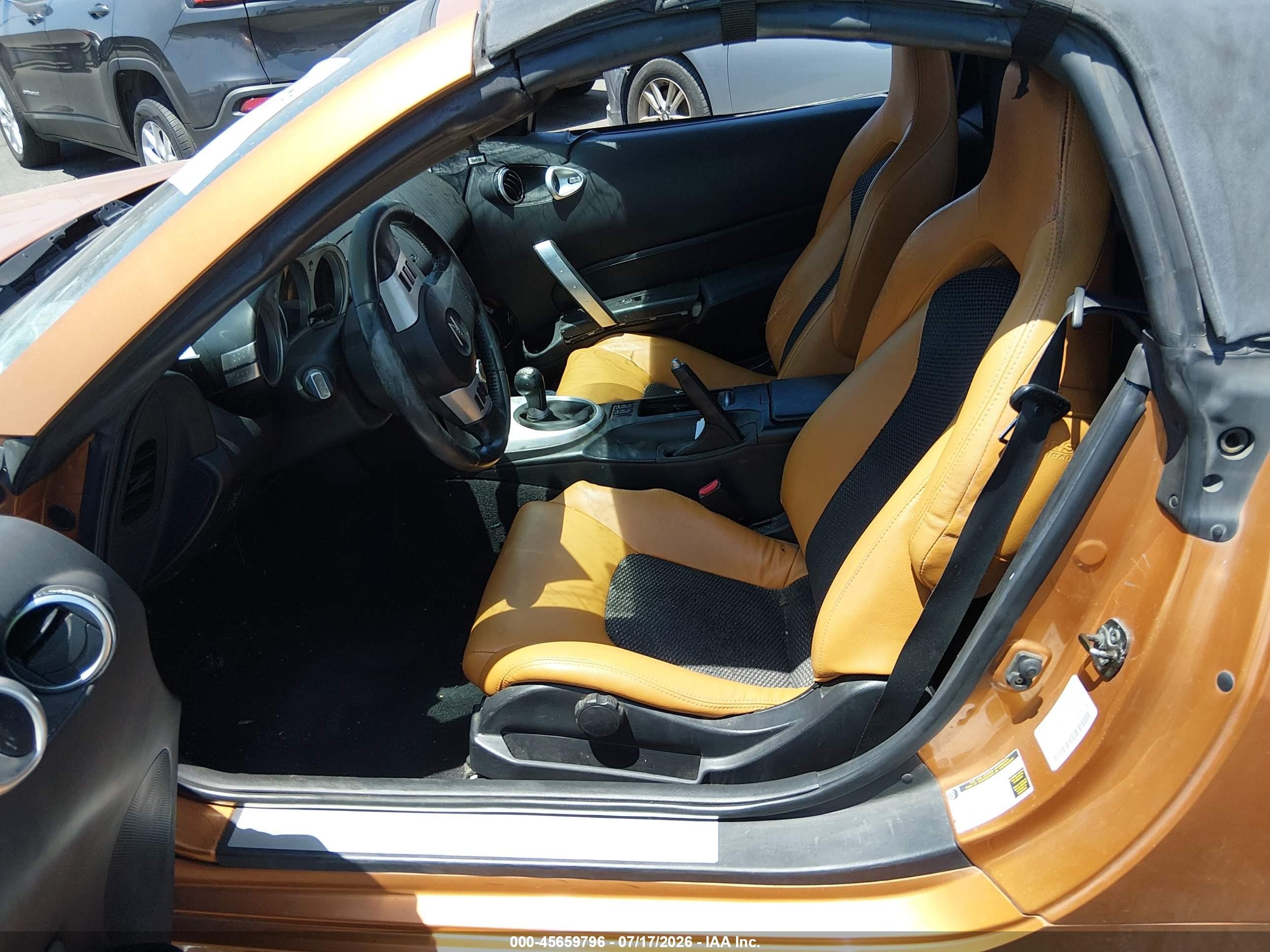 2006 Nissan 350z Touring Orange vin: JN1AZ36A56M454292