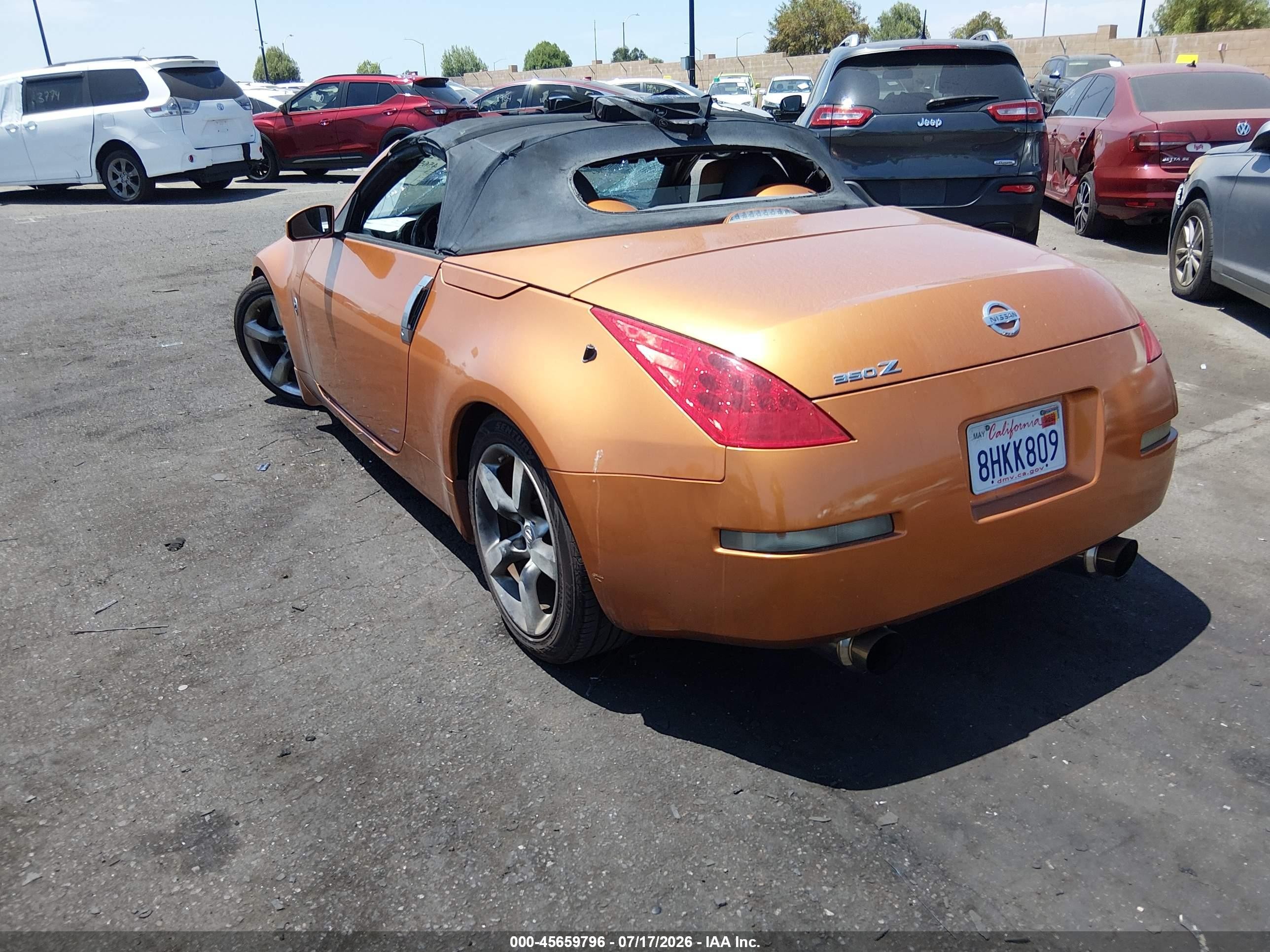 2006 Nissan 350z Touring Orange vin: JN1AZ36A56M454292