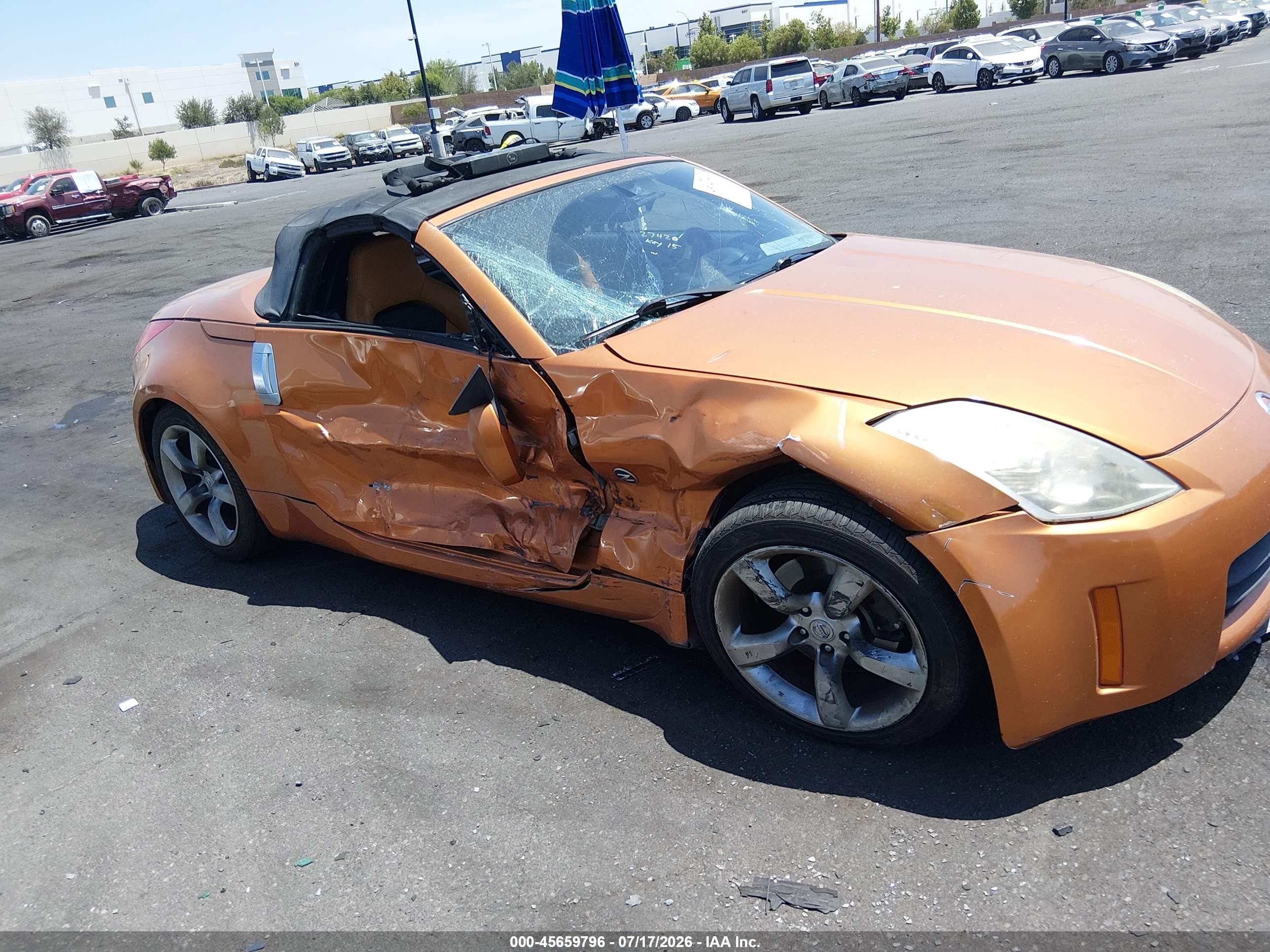 2006 Nissan 350z Touring Orange vin: JN1AZ36A56M454292
